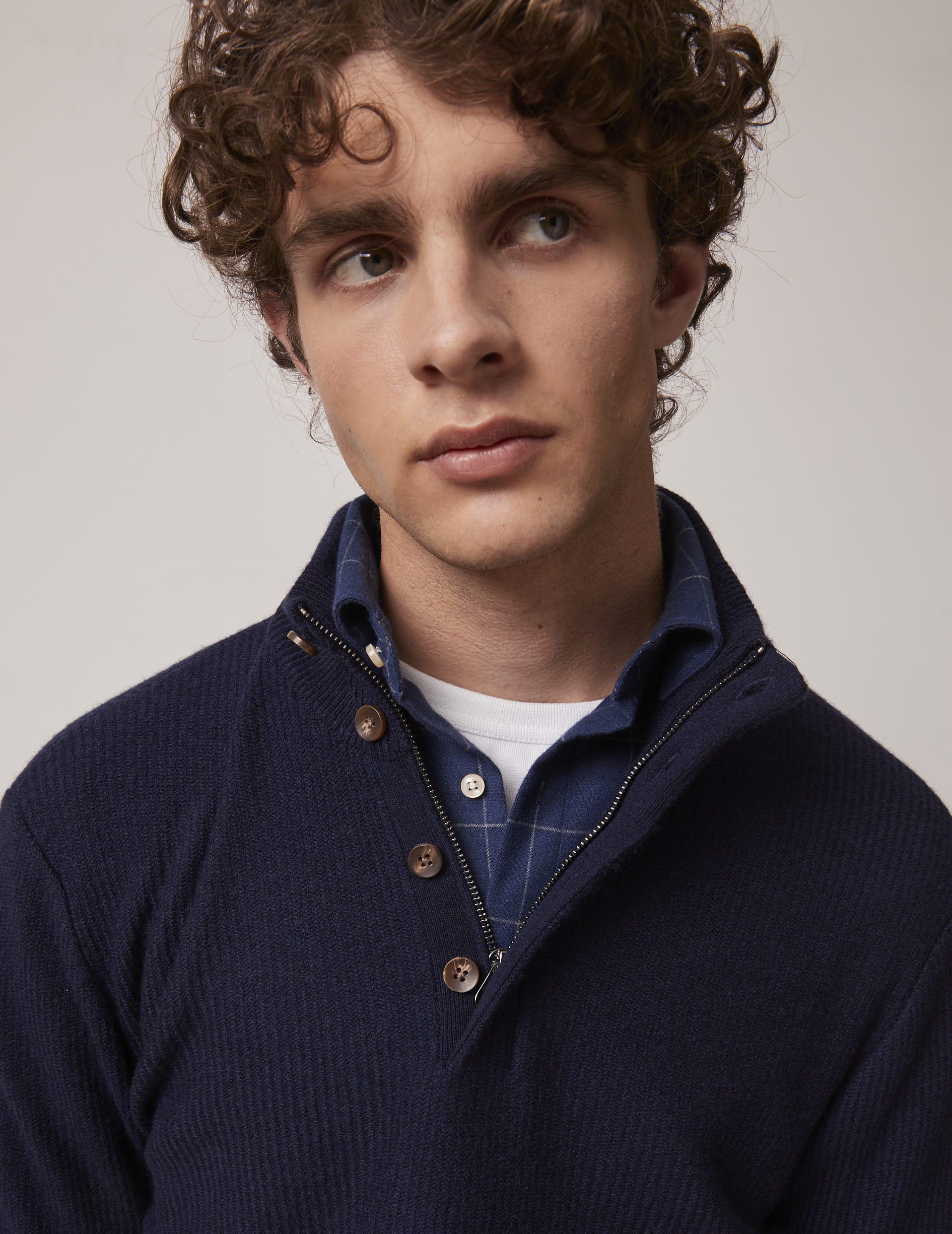 Chris sweater in navy wool