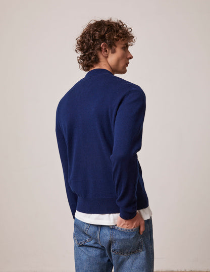 Ilian cashmere and wool sweater in navy blue