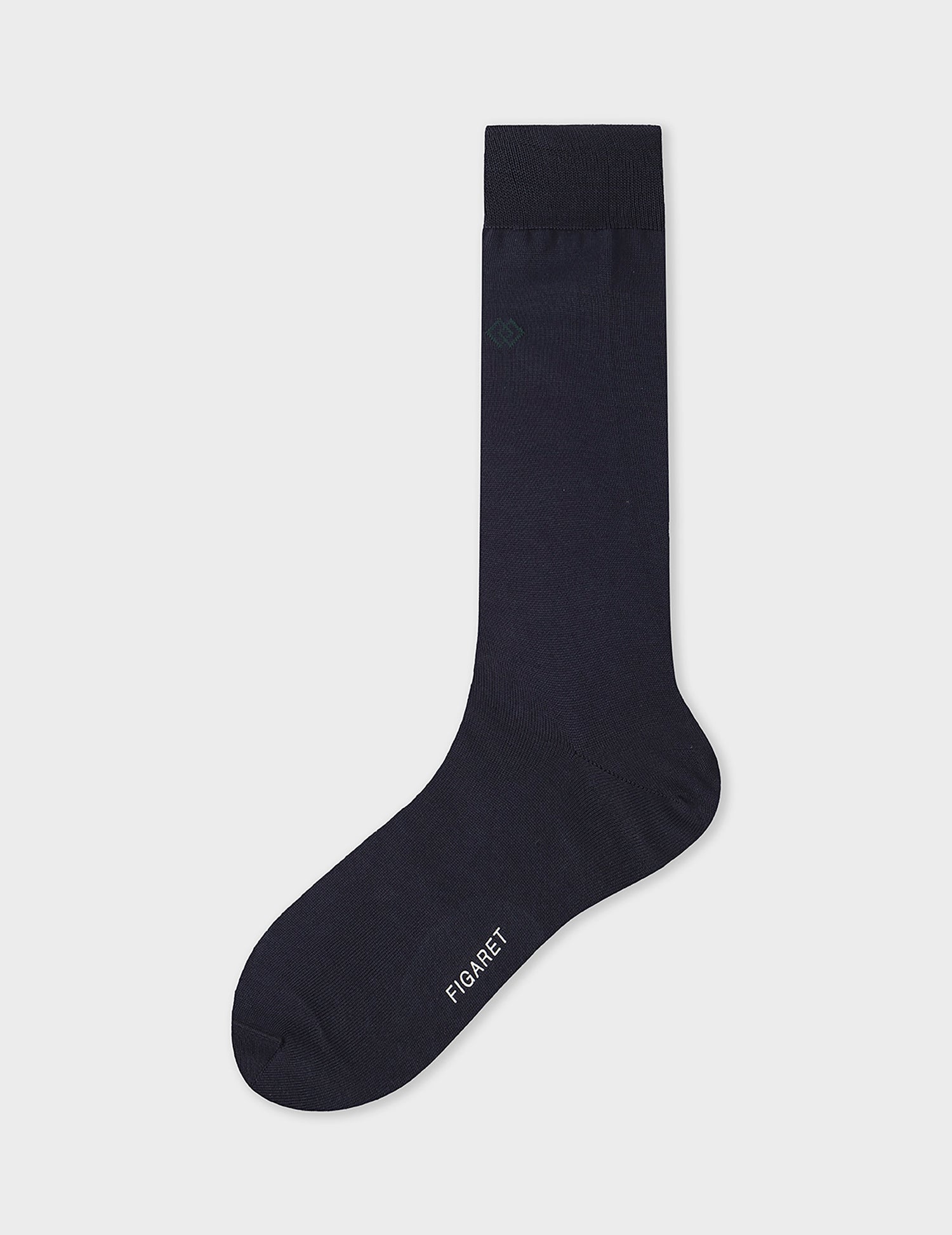 Scottish thread socks with navy blue motifs