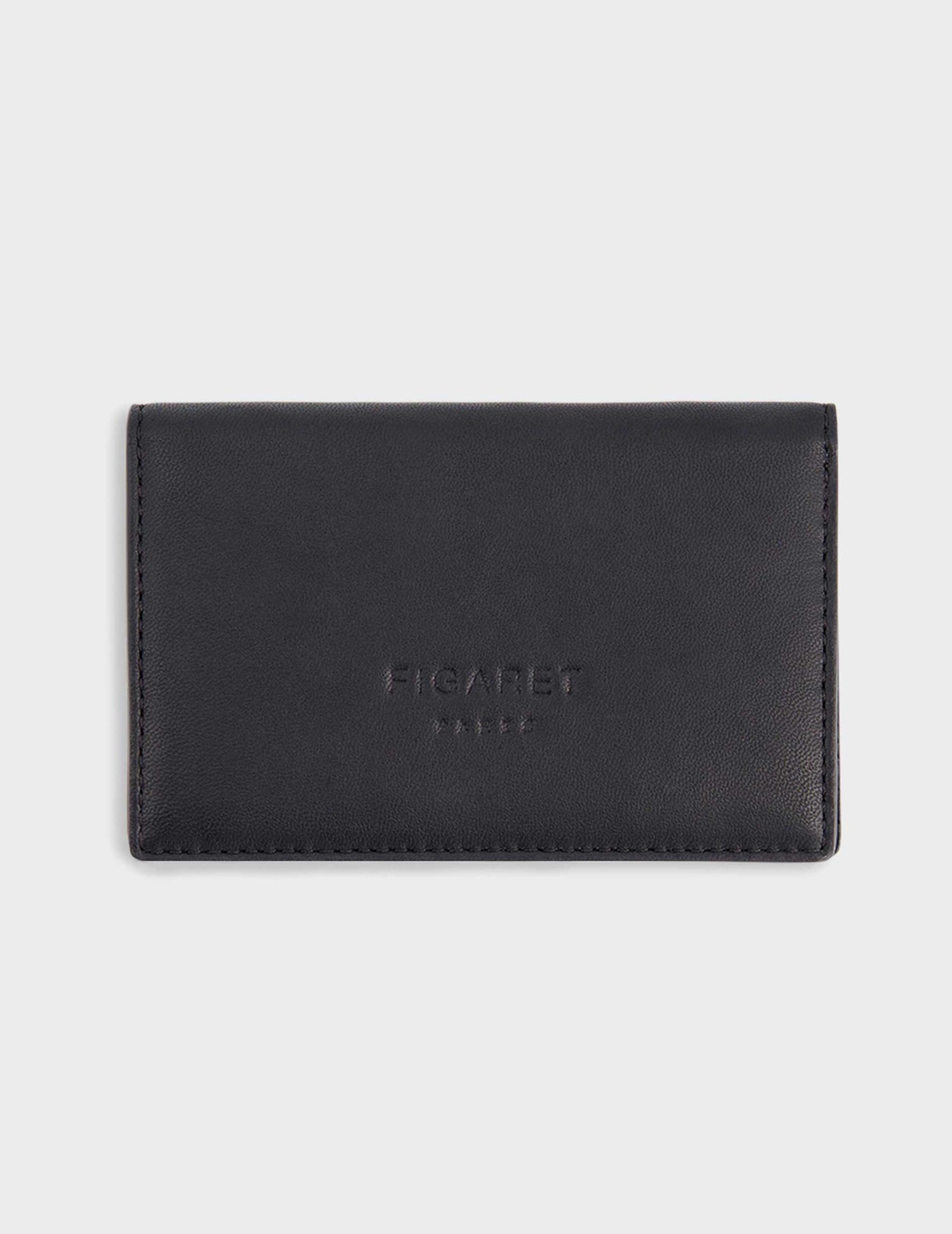 Black leather and suede card holder