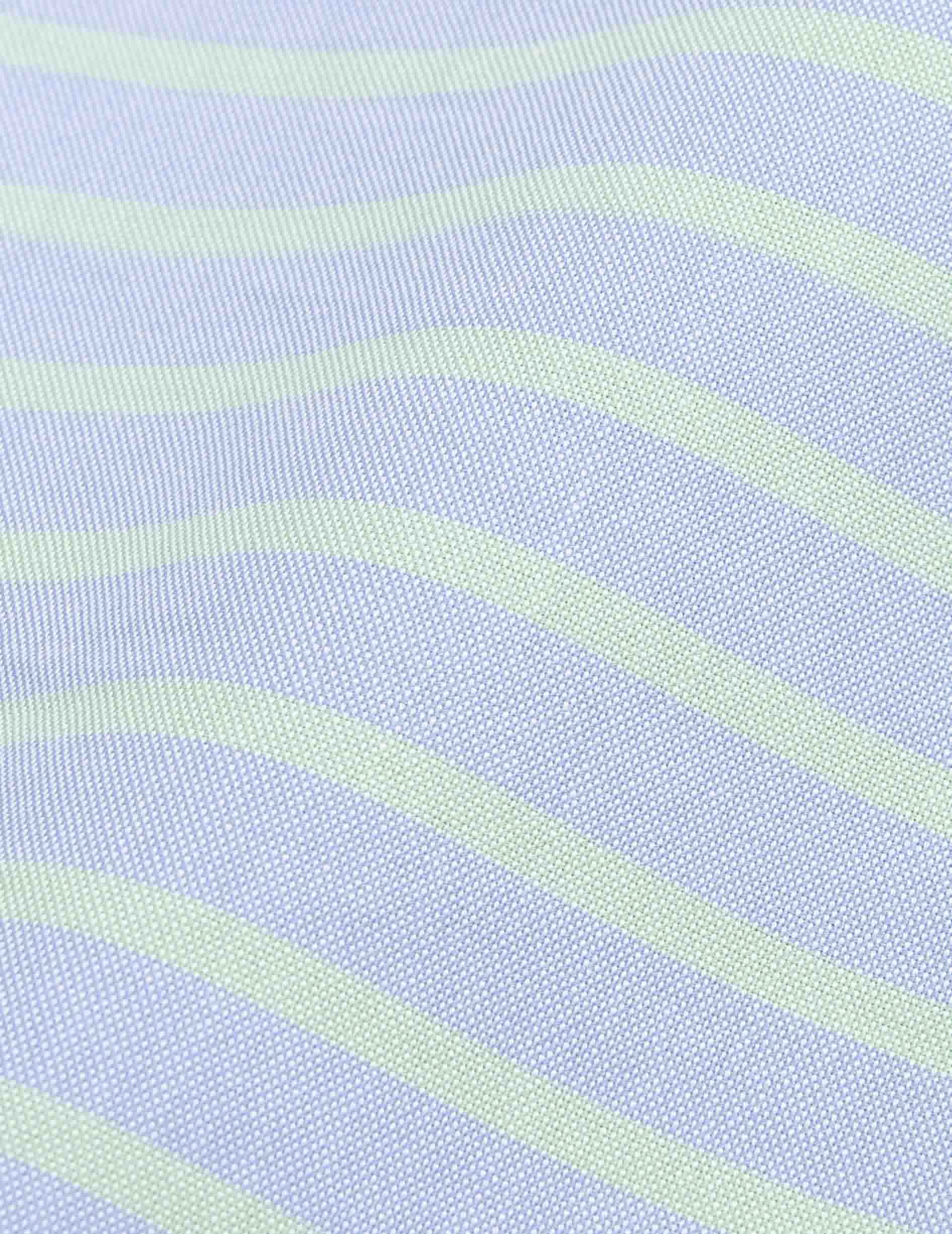 Green striped Charlotte shirt - pin point - Shirt Collar