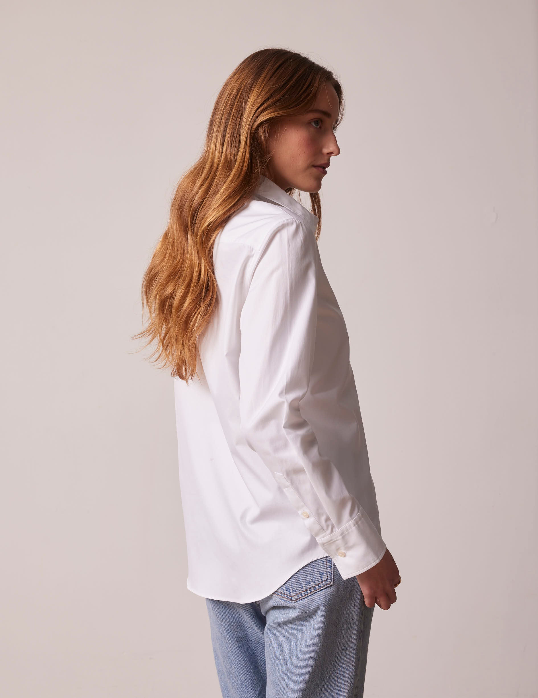 White Marion shirt - Dobby - Shirt Collar
