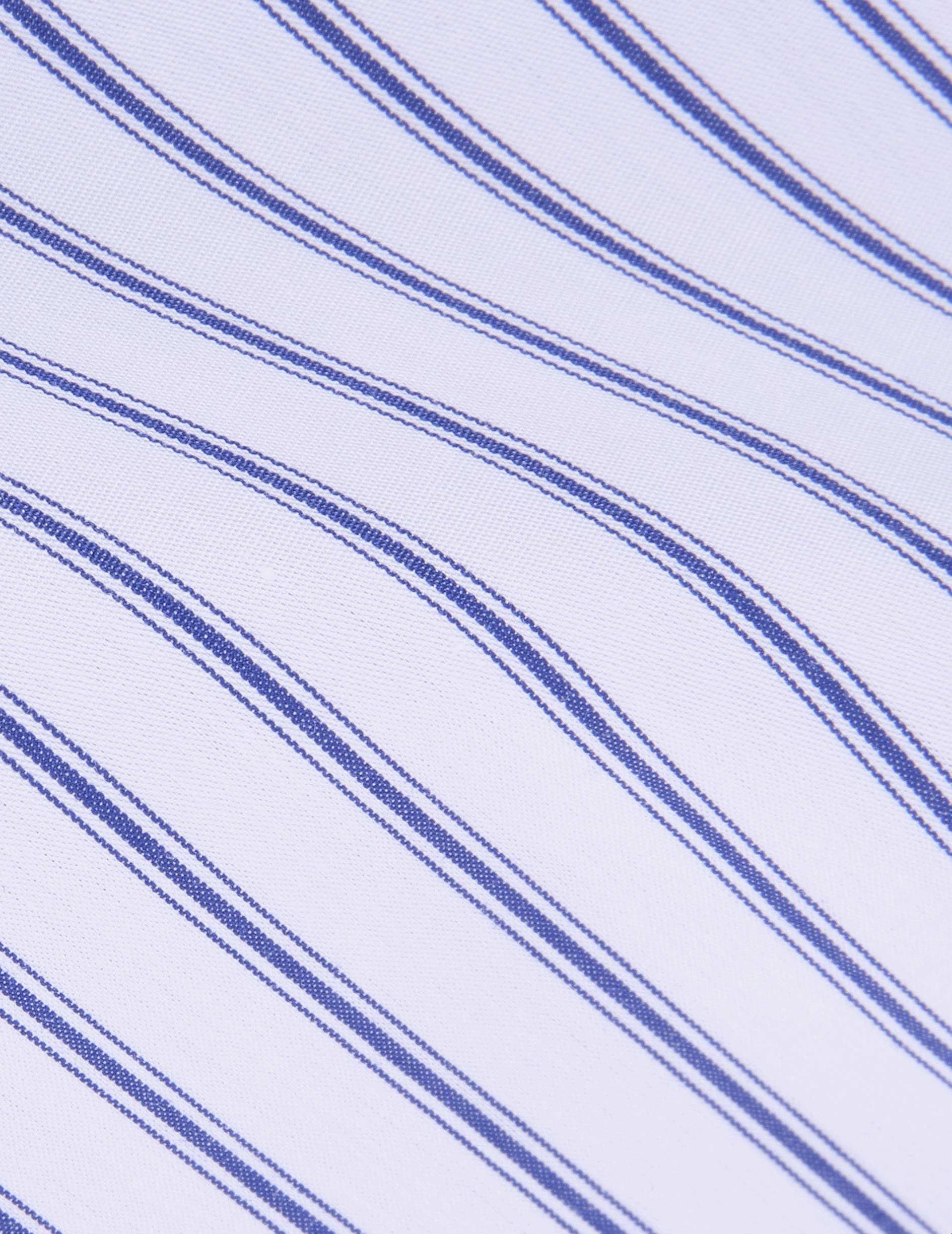 Navy blue striped Antonin shirt - Poplin - Prodigious Collar