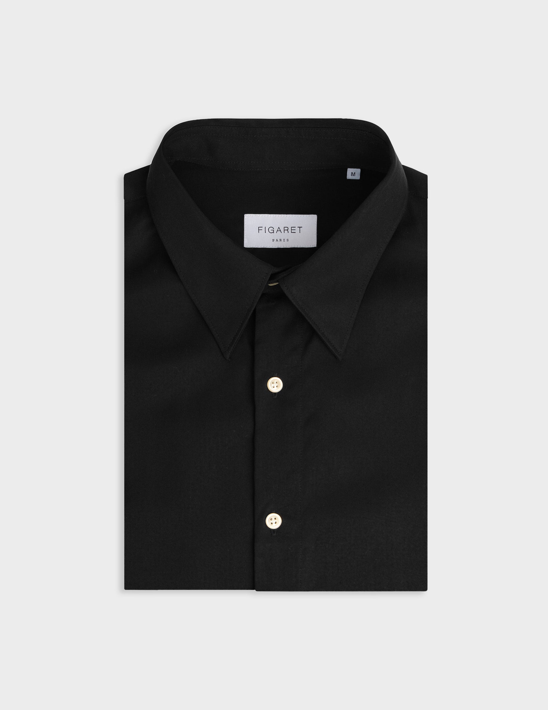 Black Antonin shirt - Twill - Prodigious Collar