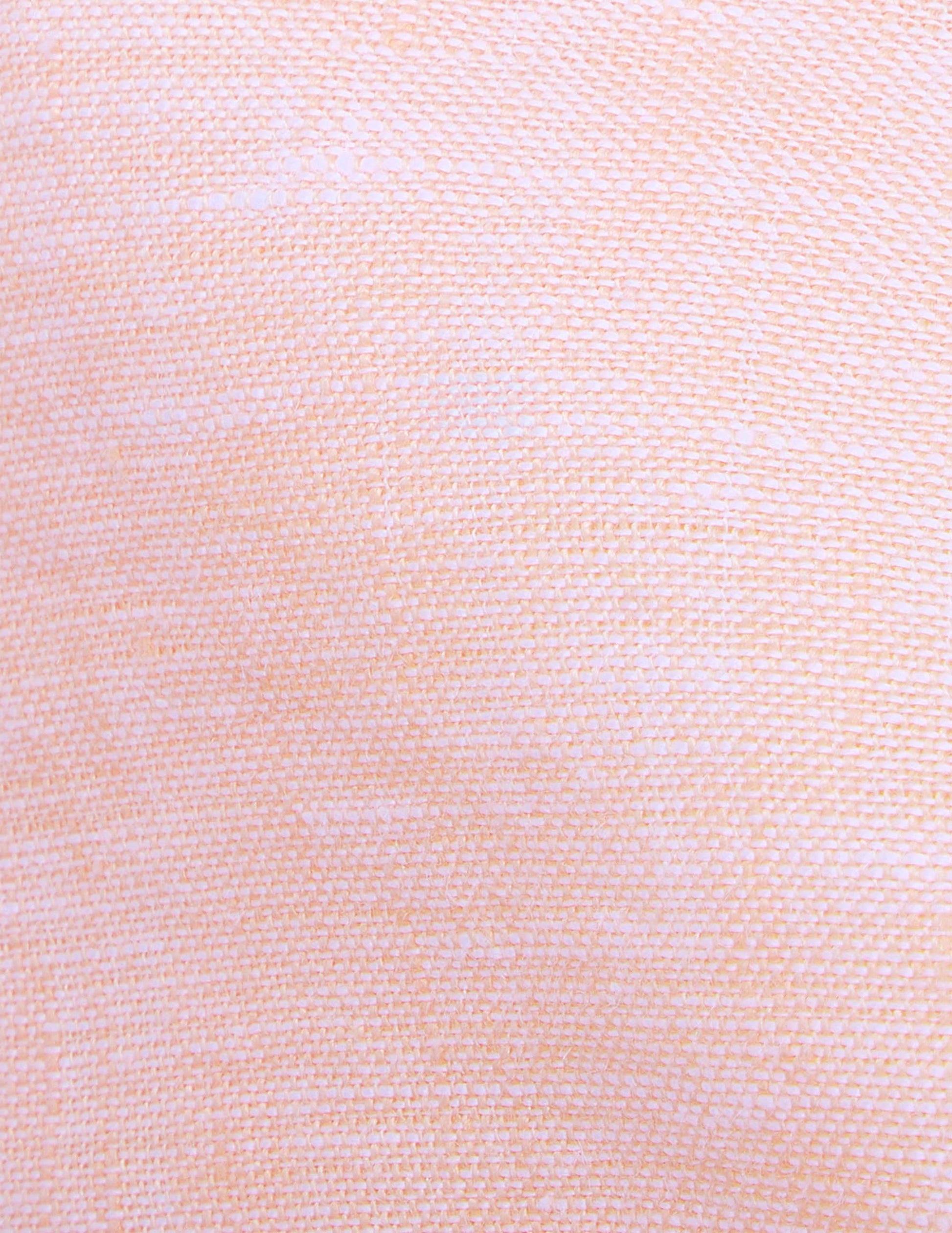 Orange linen Aristote shirt - Linen - Italian Collar