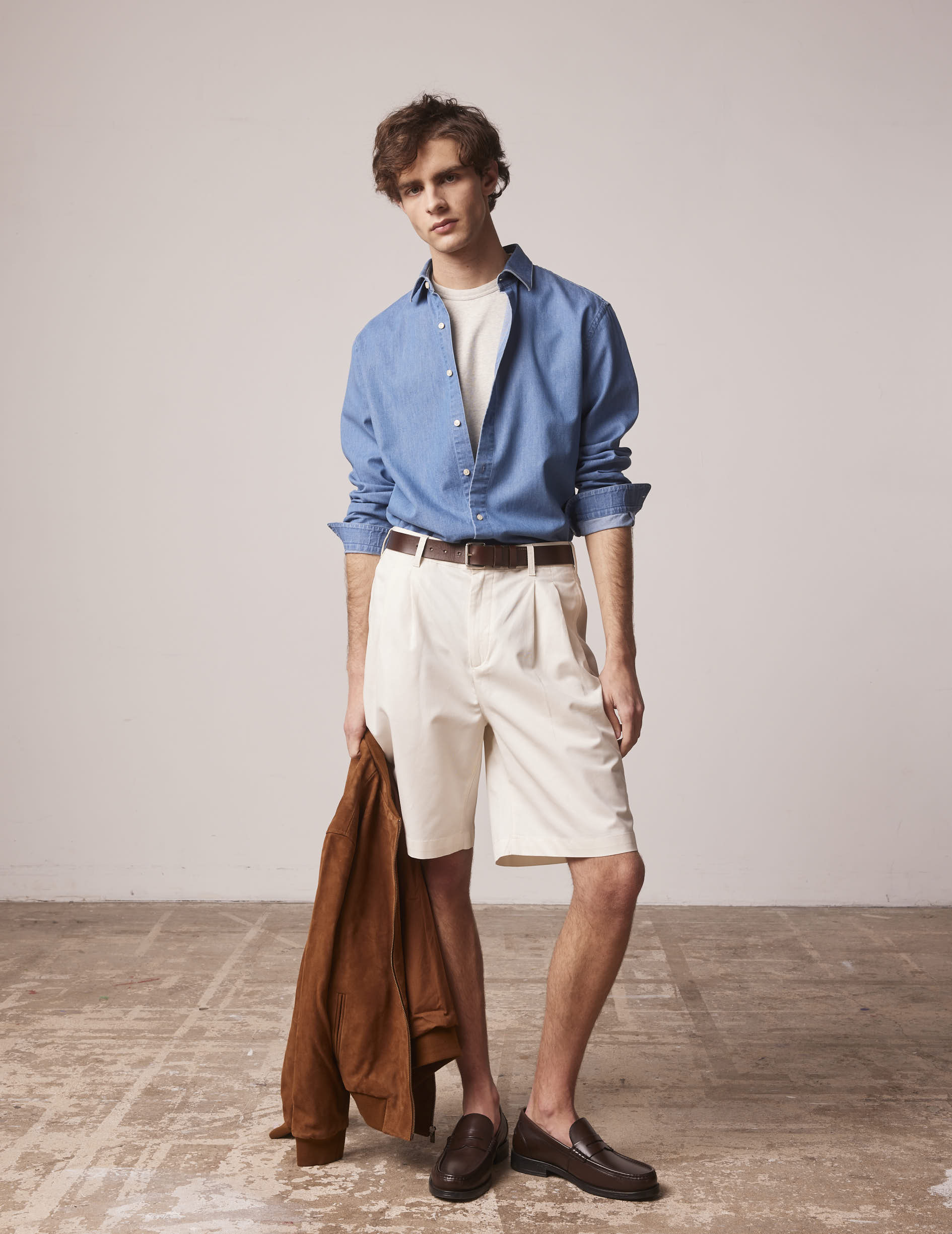 Blue denim Auguste shirt - Denim - French Collar