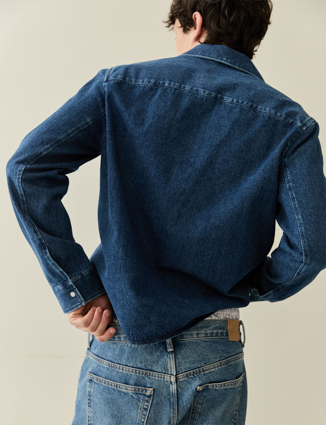 Blue denim Auguste shirt - Denim - French Collar