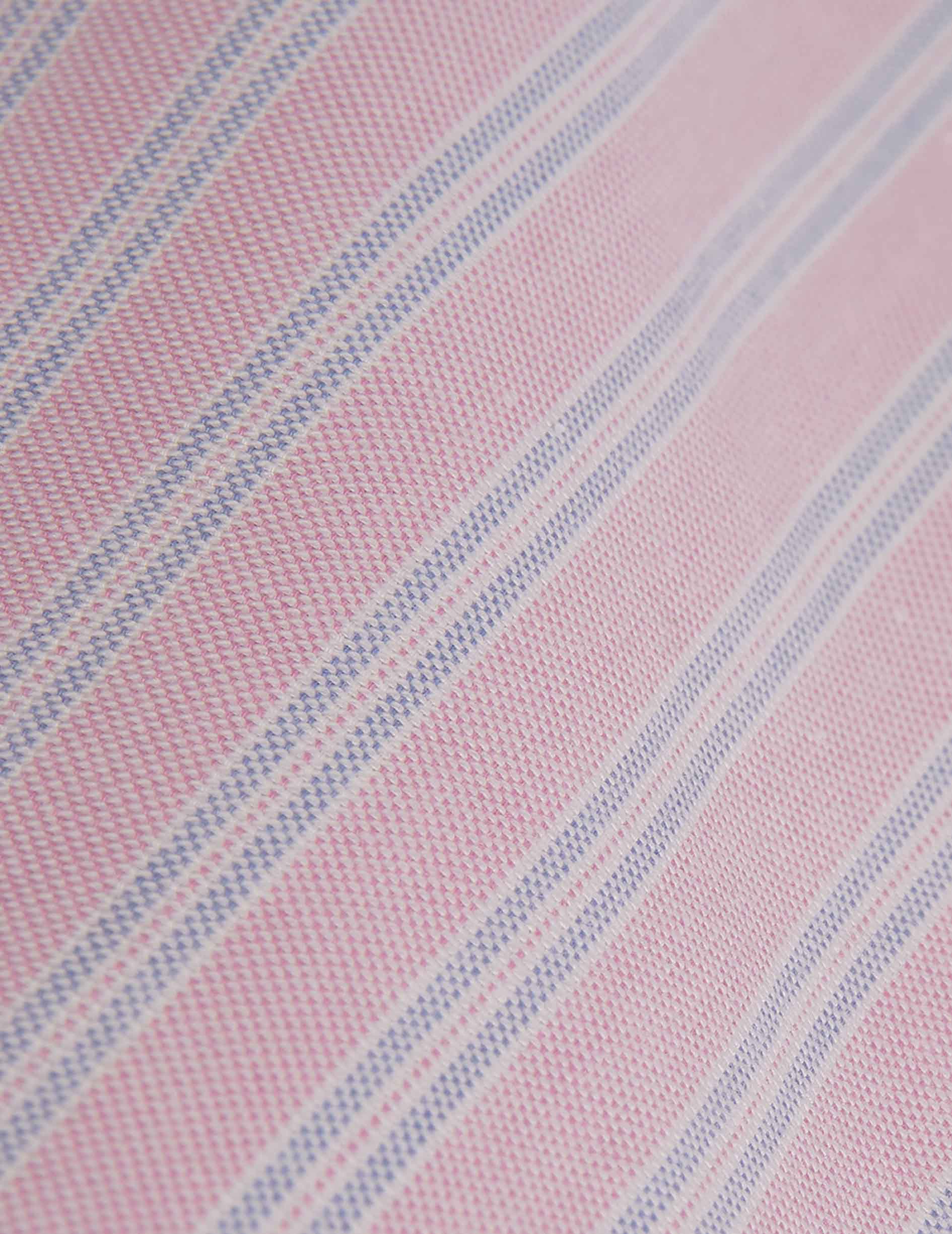 Pink striped Auguste shirt - Oxford - French Collar