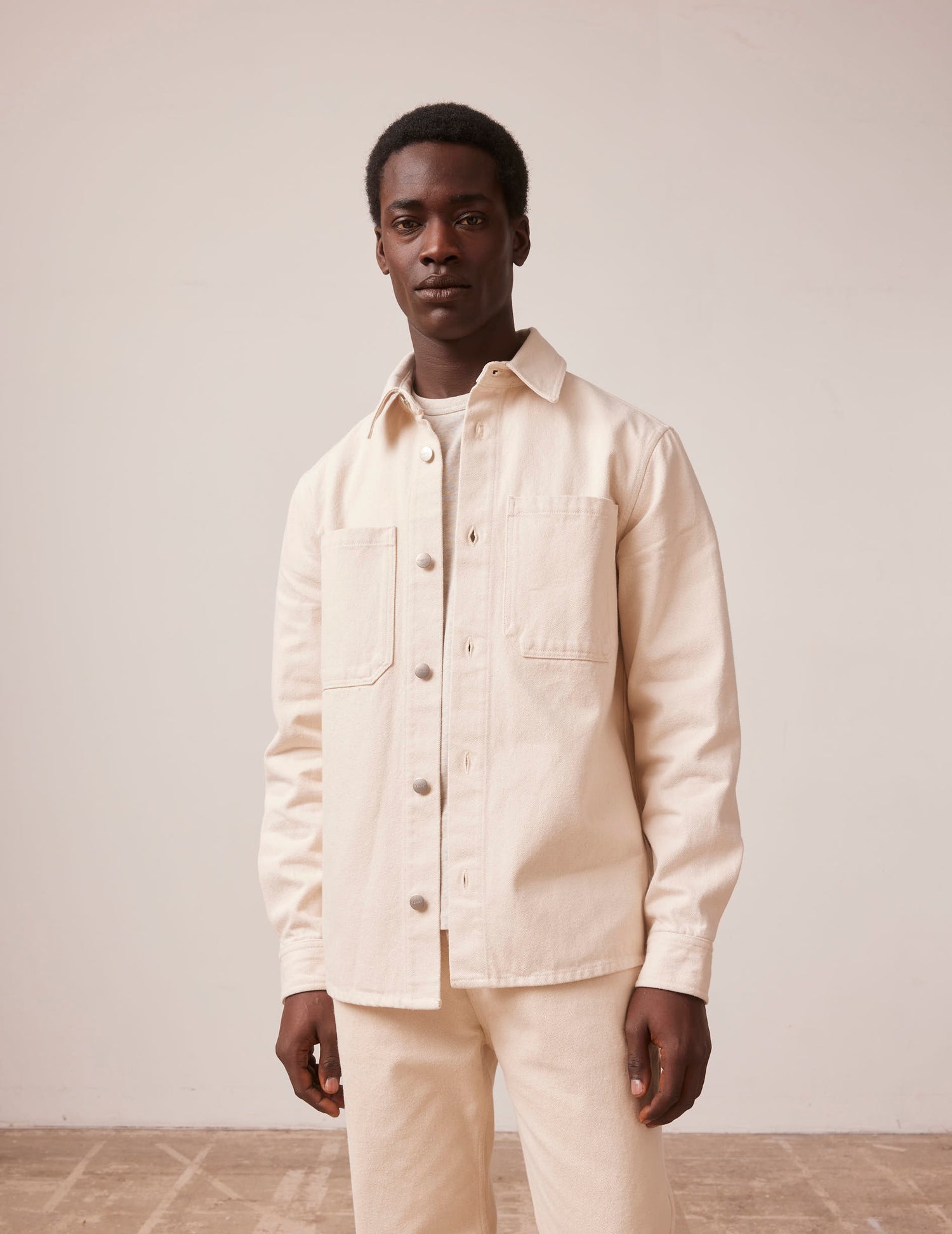 Ecru denim Cameron overshirt