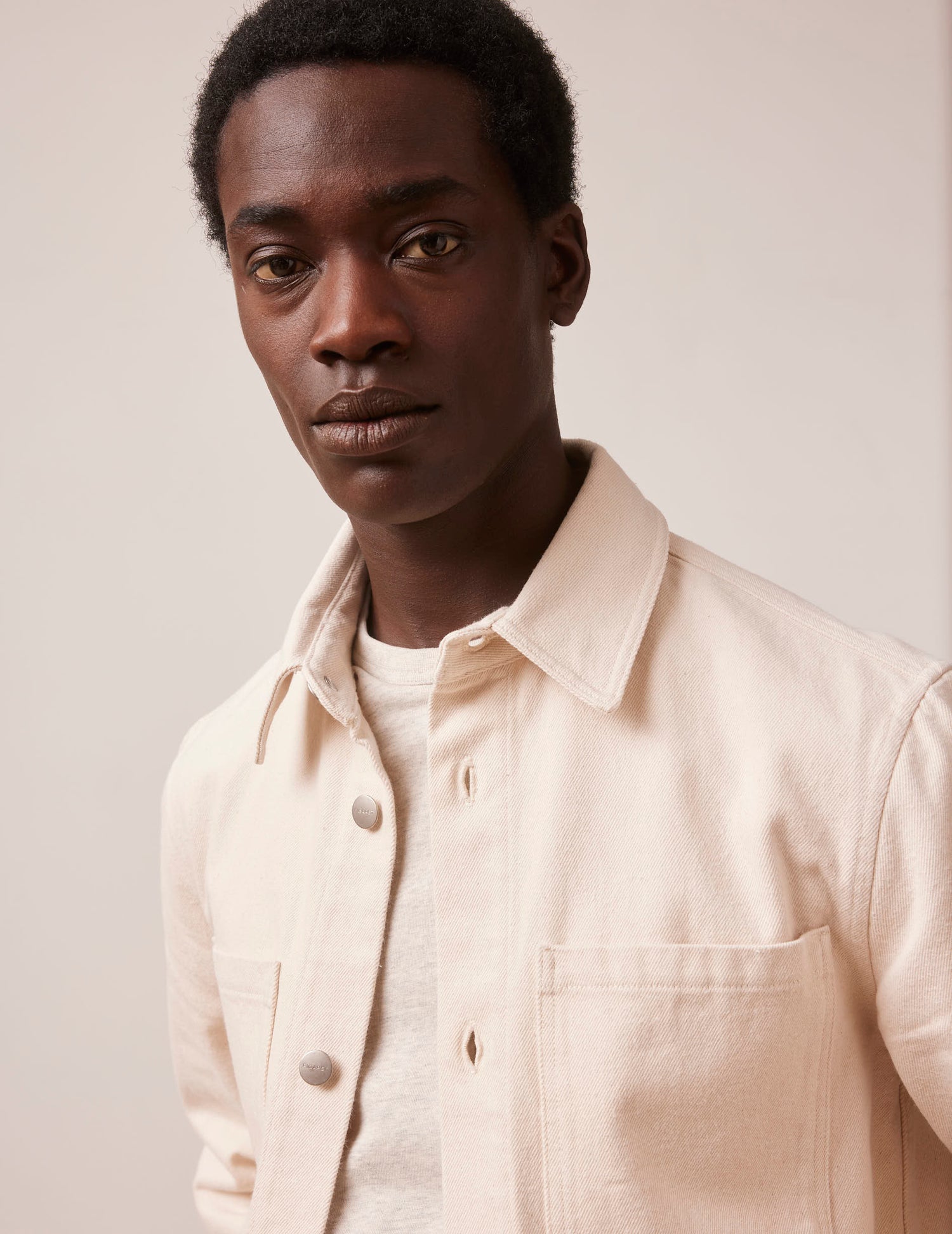 Ecru denim Cameron overshirt