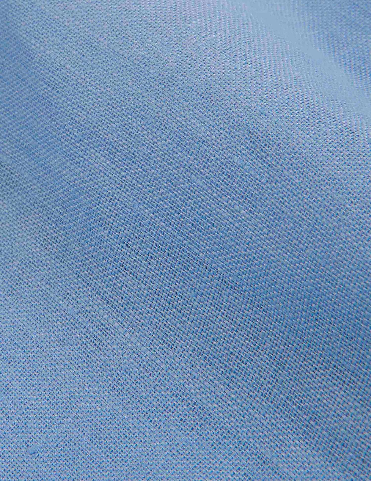 Blue linen Carl shirt - Linen - Open straight Collar#4