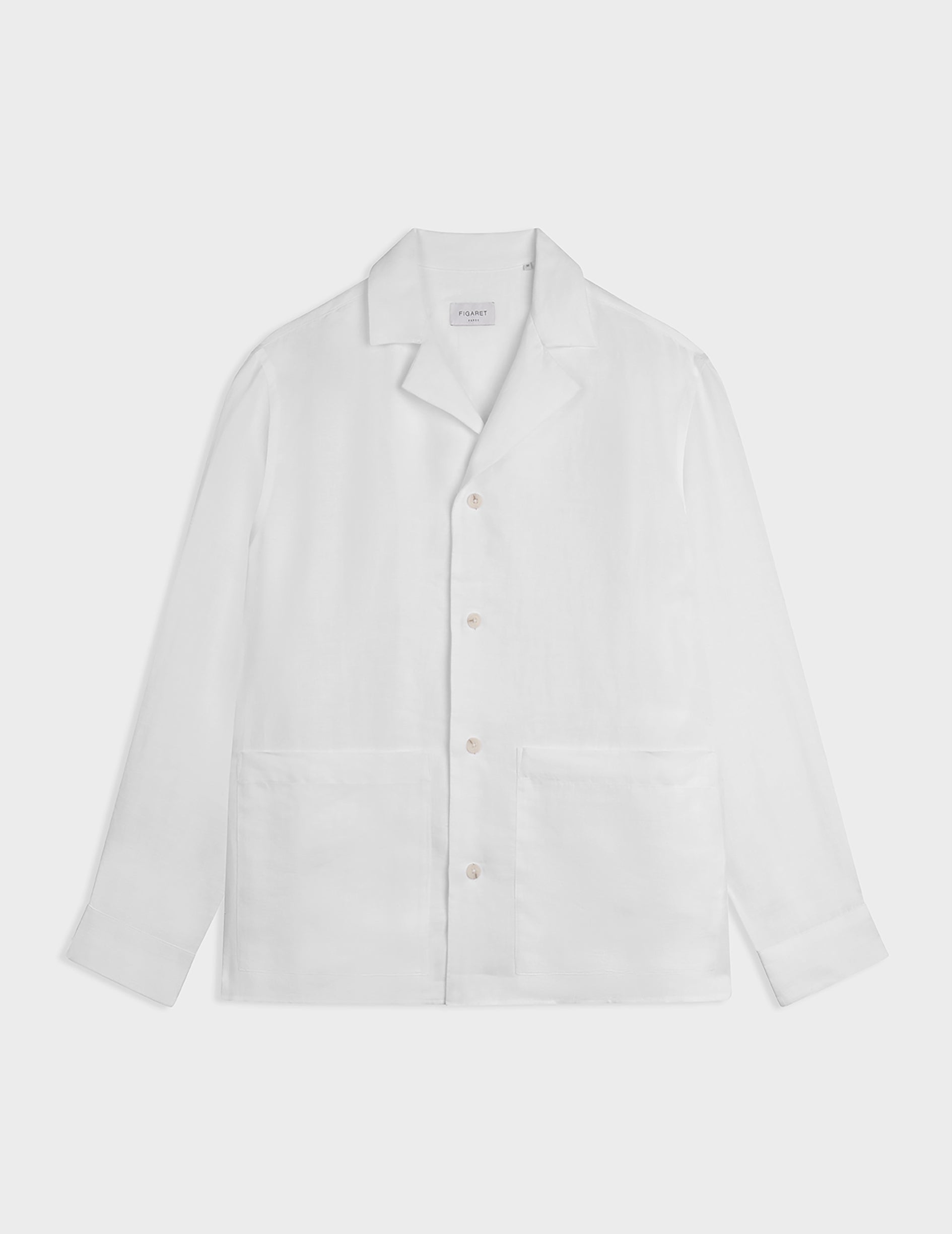White linen Livio shirt
- Linen - Pyjamas Collar