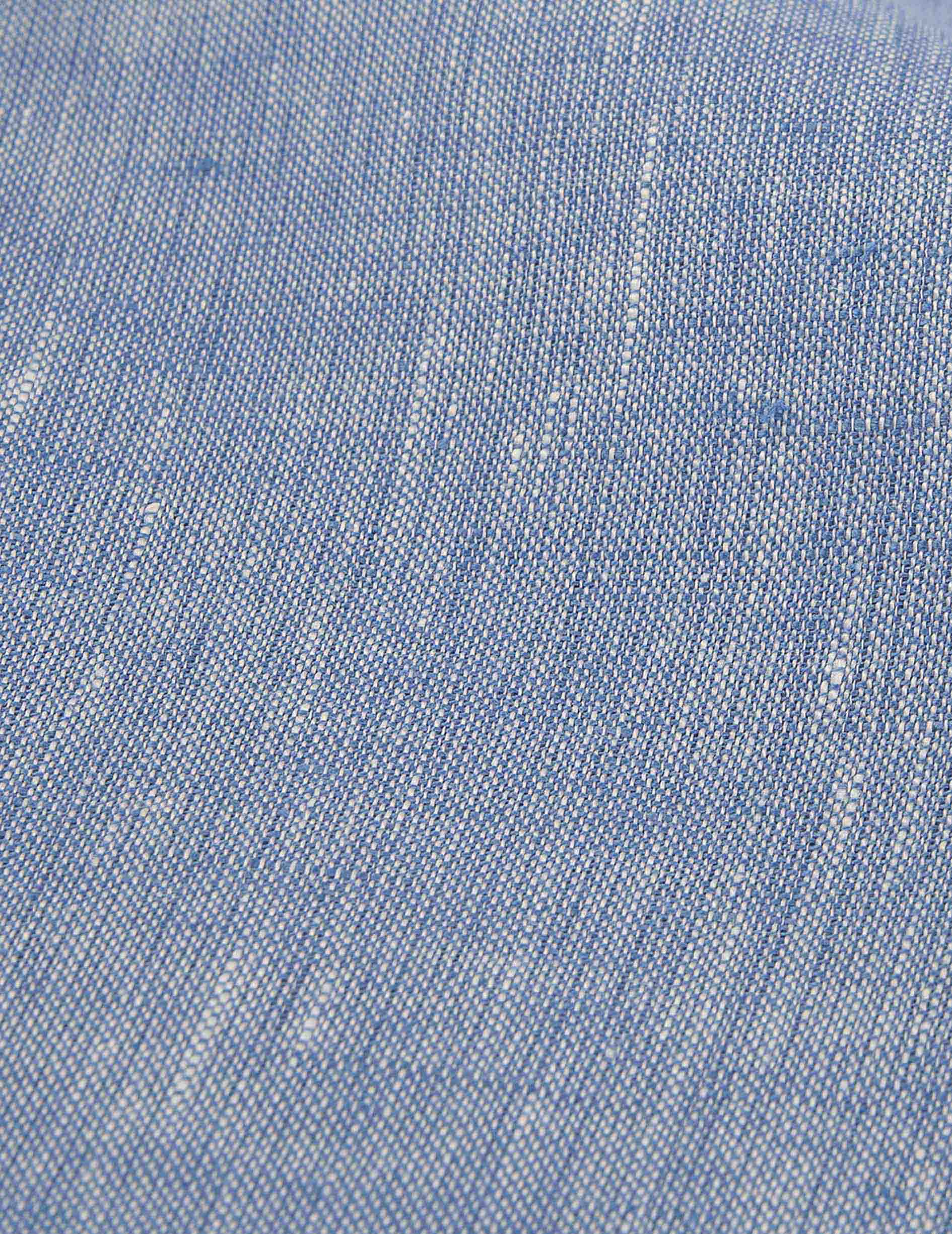 Blue linen Livio shirt - Linen - Pyjamas Collar
