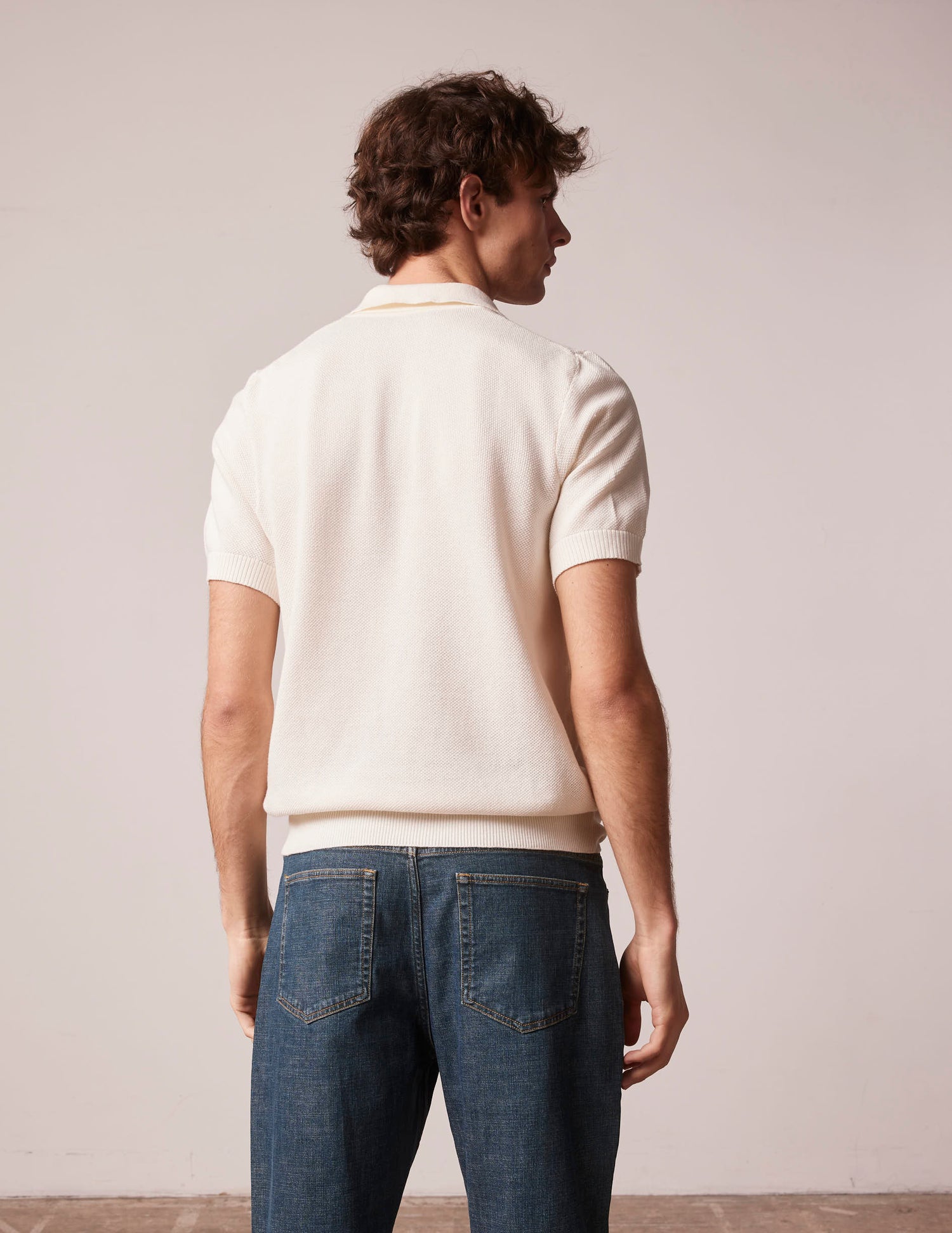 Ecru cotton Lilian polo