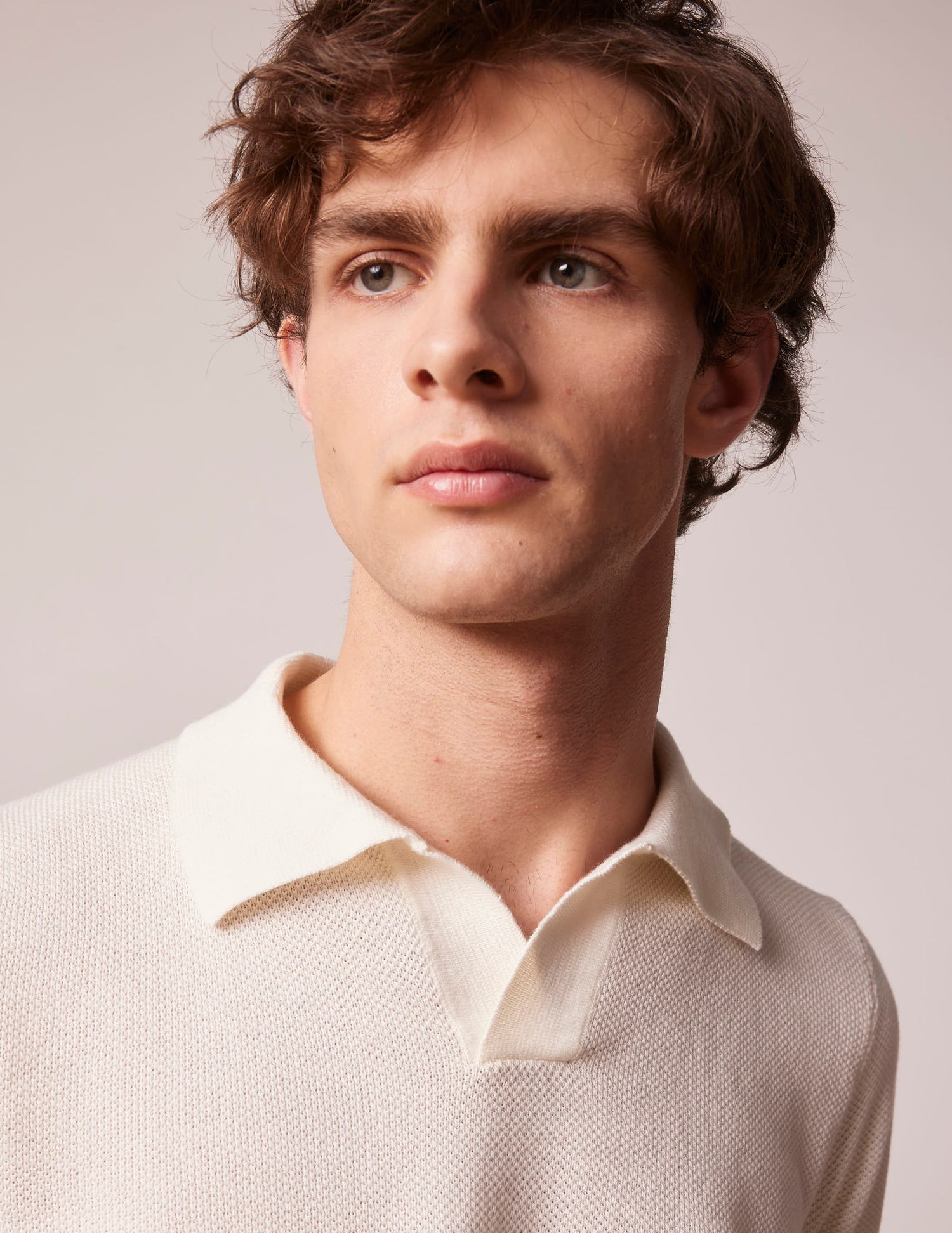 Ecru cotton Lilian polo