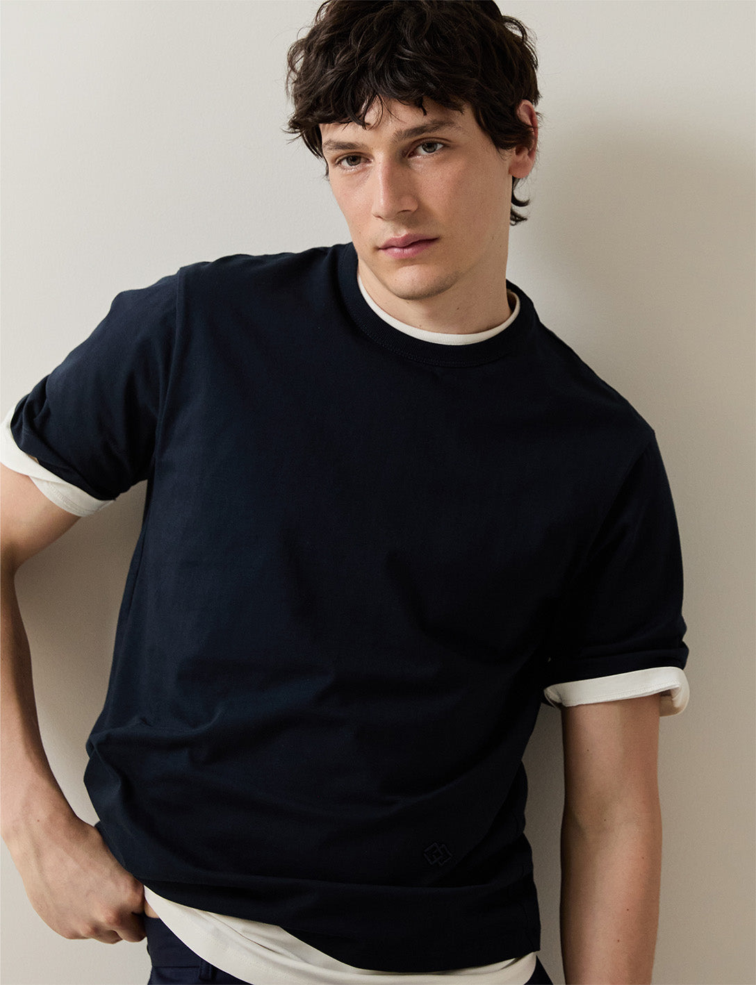 Marcel navy Supima cotton T-shirt