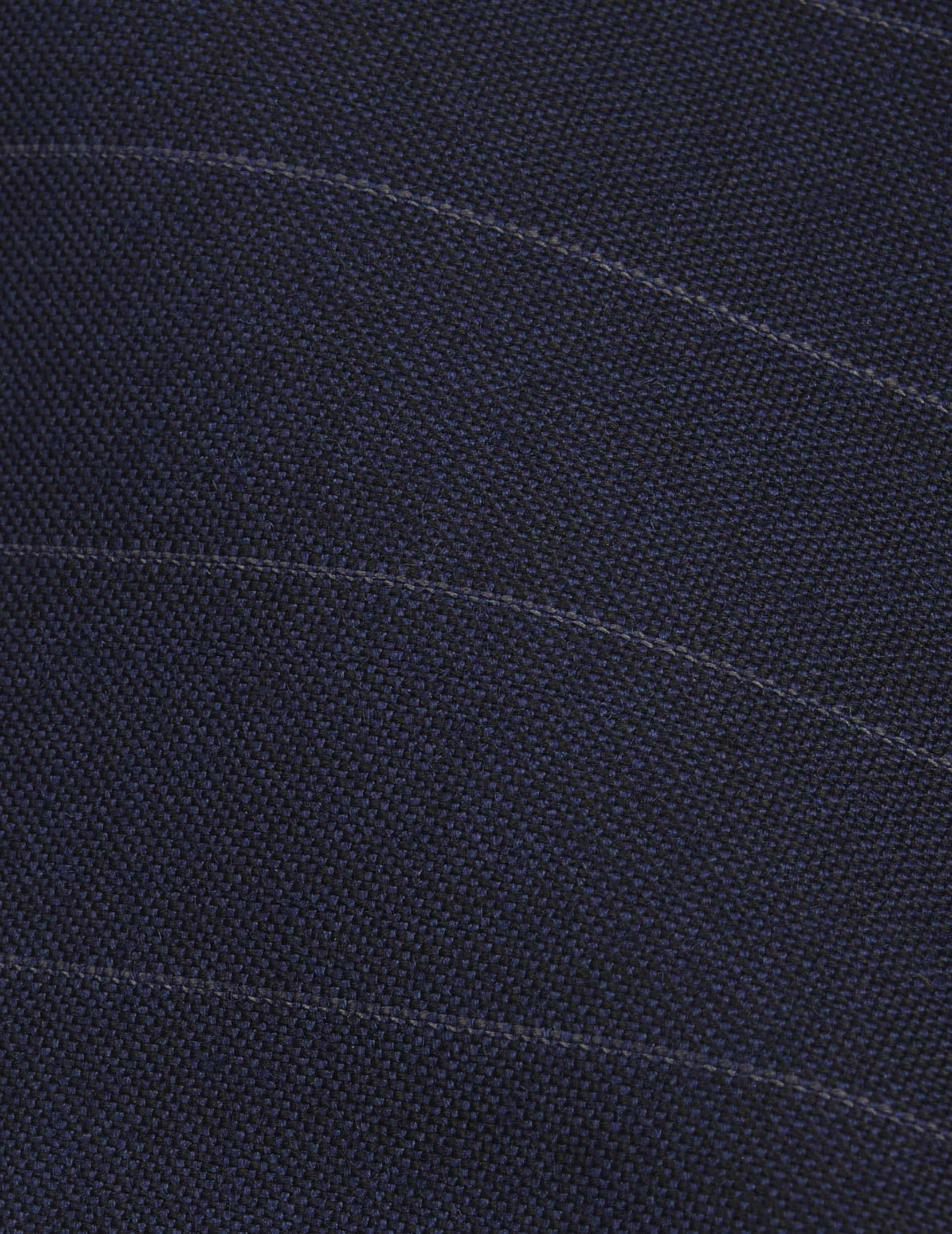 Navy blue striped Gabin blazer in wool-canvas