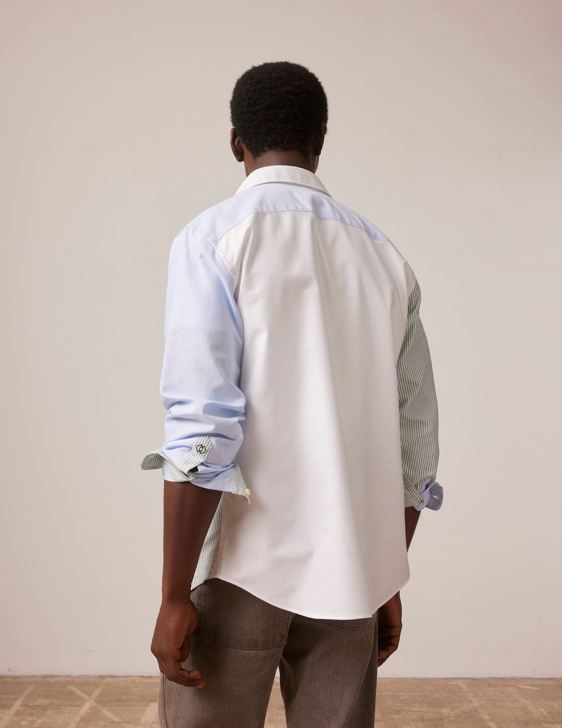 Blue Aymeric Fun shirt - Oxford - American Collar