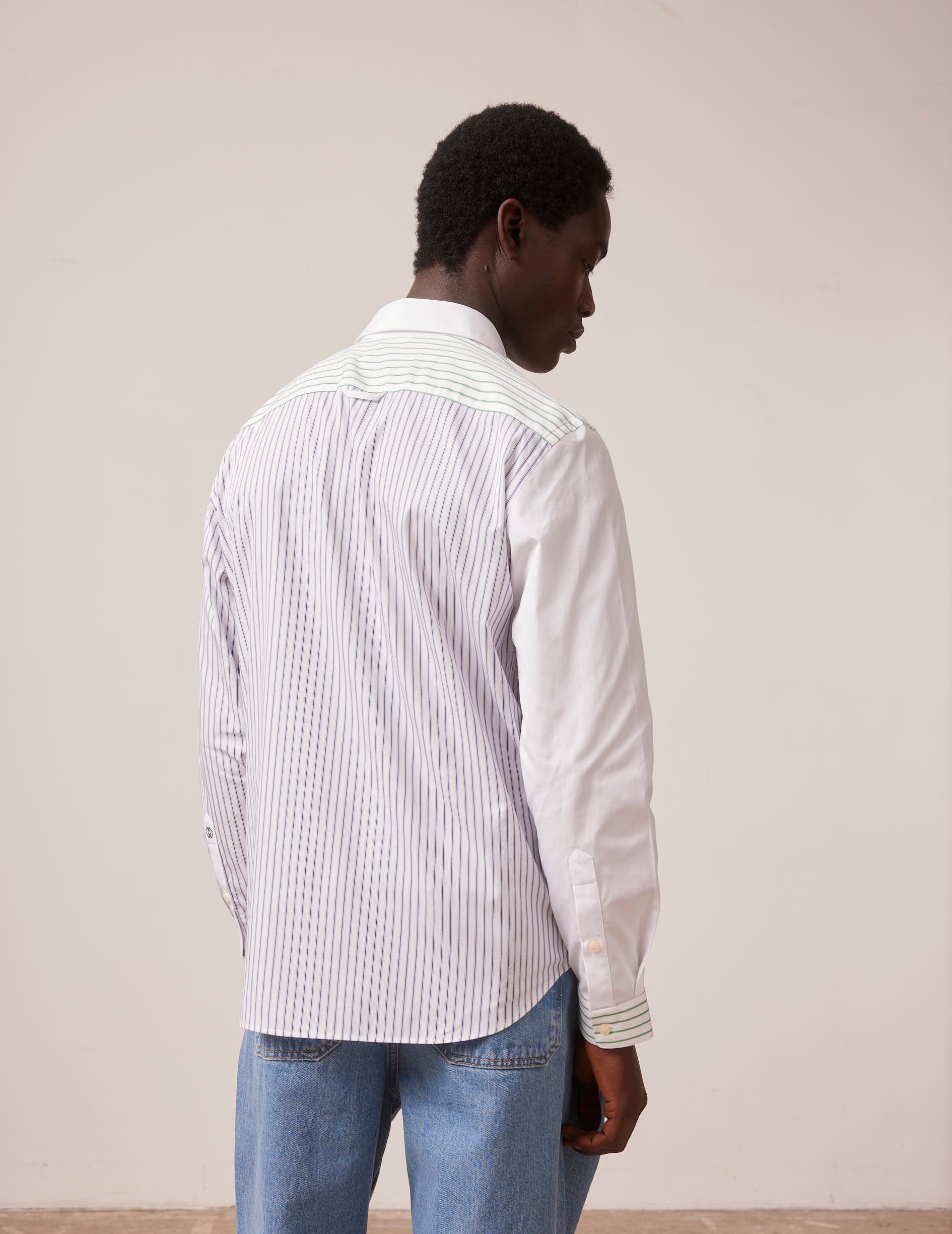 Navy blue Harry Fun shirt - Poplin - American Collar