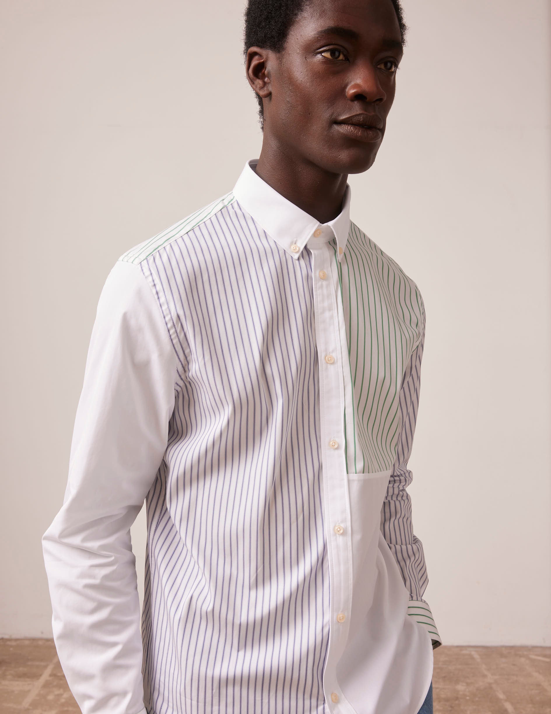 Navy blue Harry Fun shirt - Poplin - American Collar
