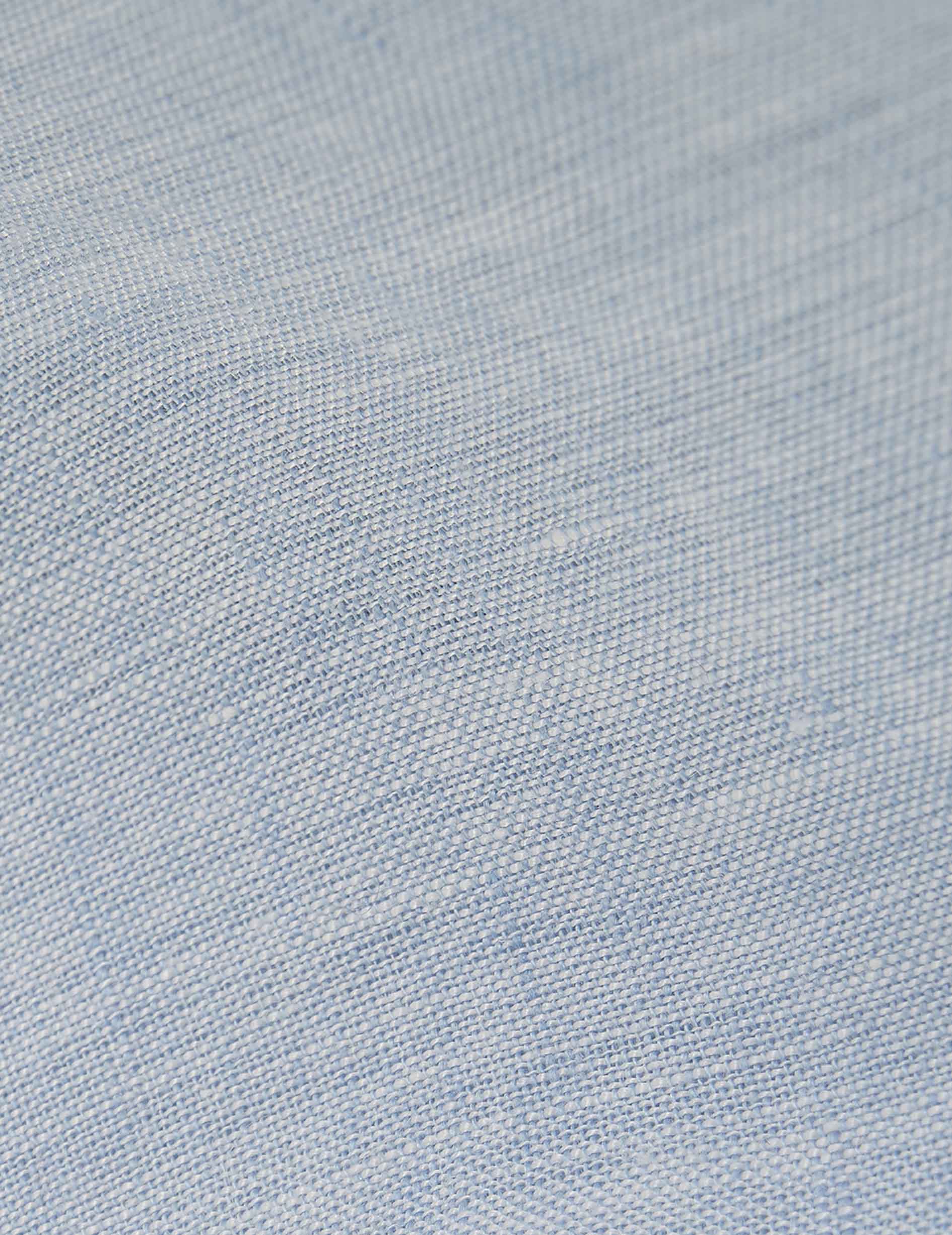 Blue linen Harry Fun shirt - Linen - American Collar