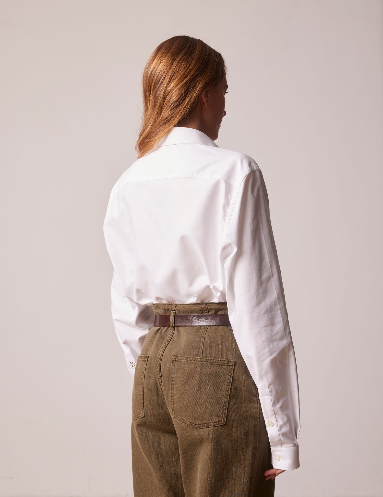 Unisex White "Je t'aime" shirt - Oxford - Figaret Collar#4