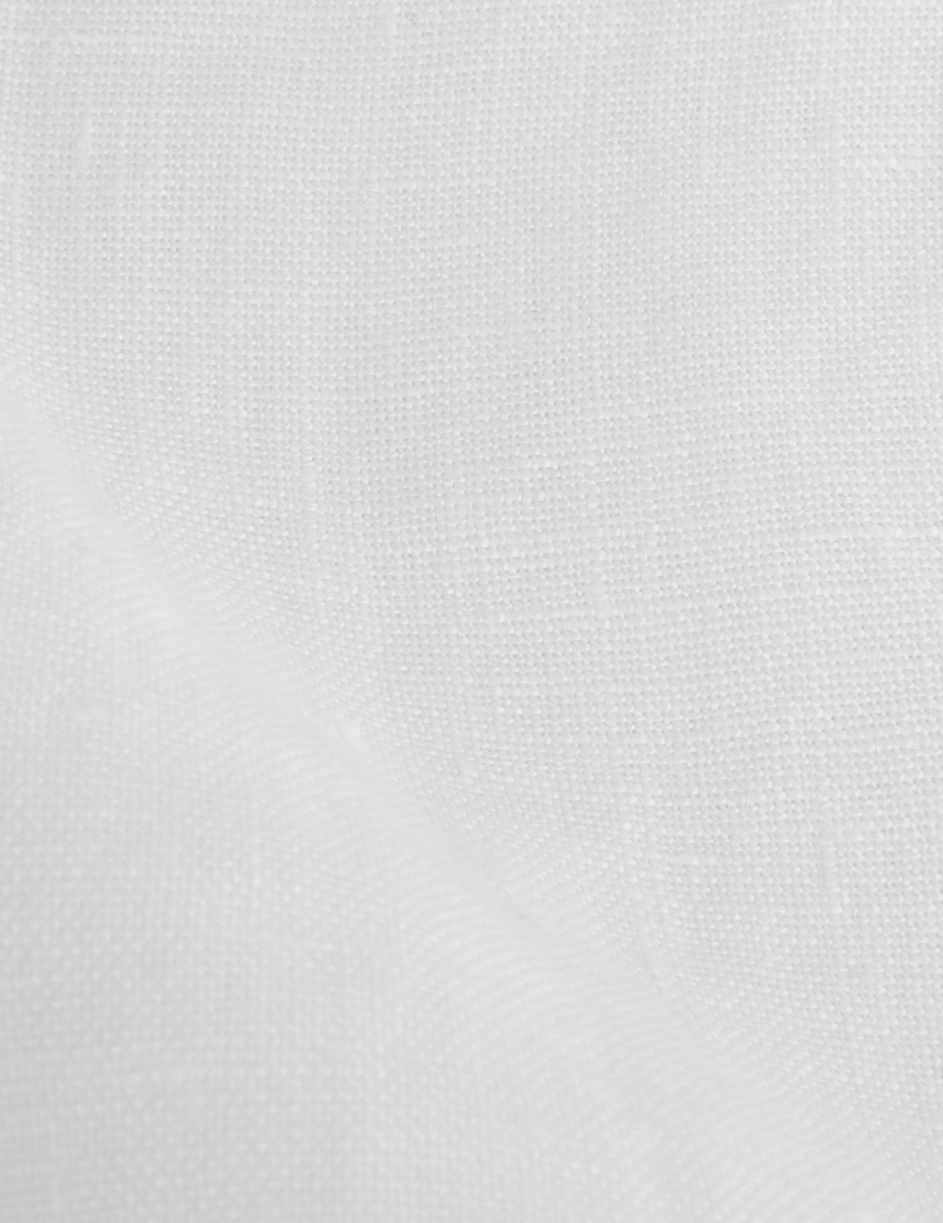 Unisex White linen "Je t'aime" shirt - Linen - Figaret Collar