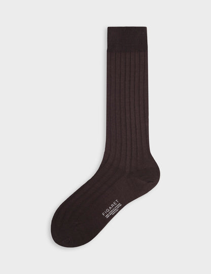 Brown double scottish lisle thead socks