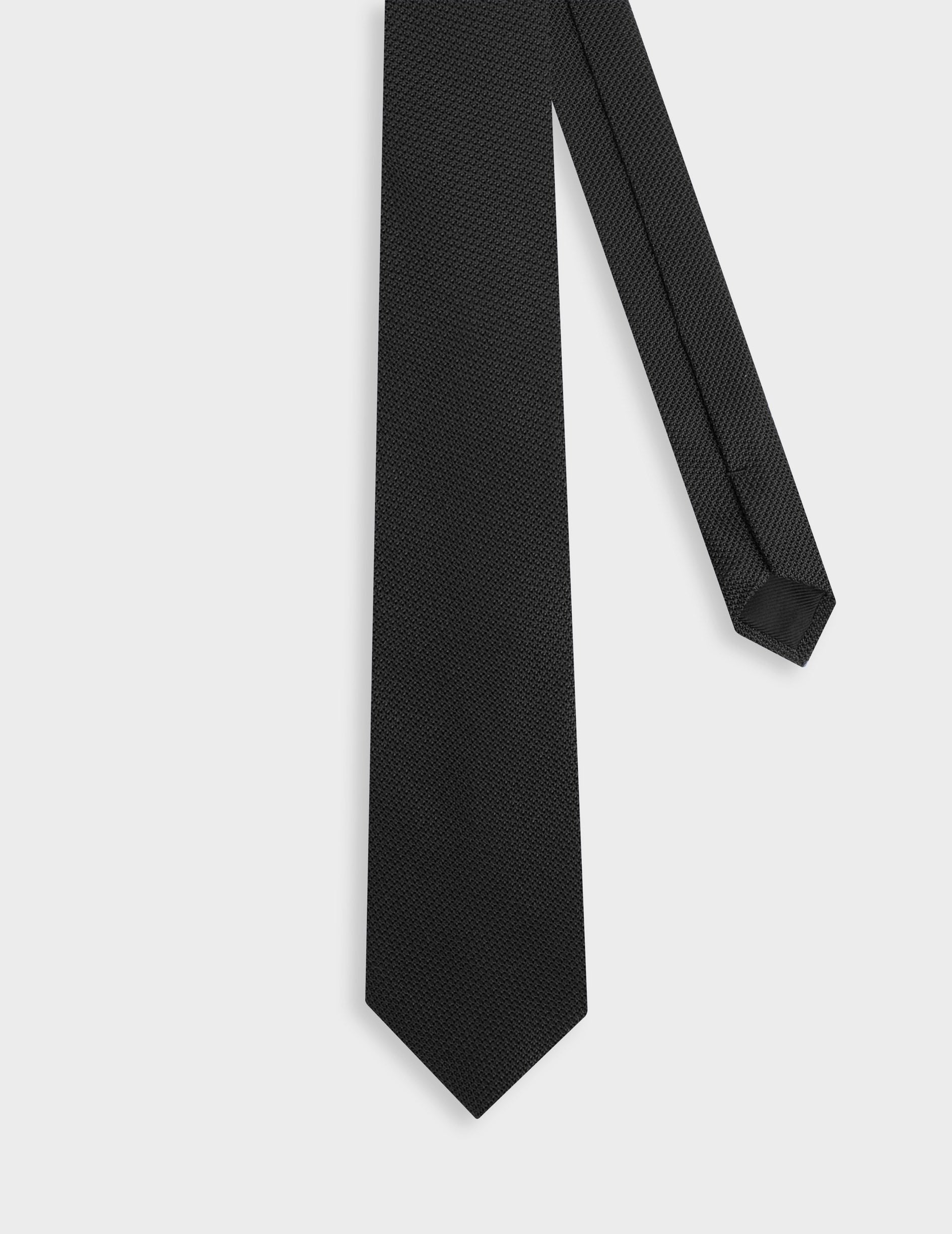 Black silk grenadine tie