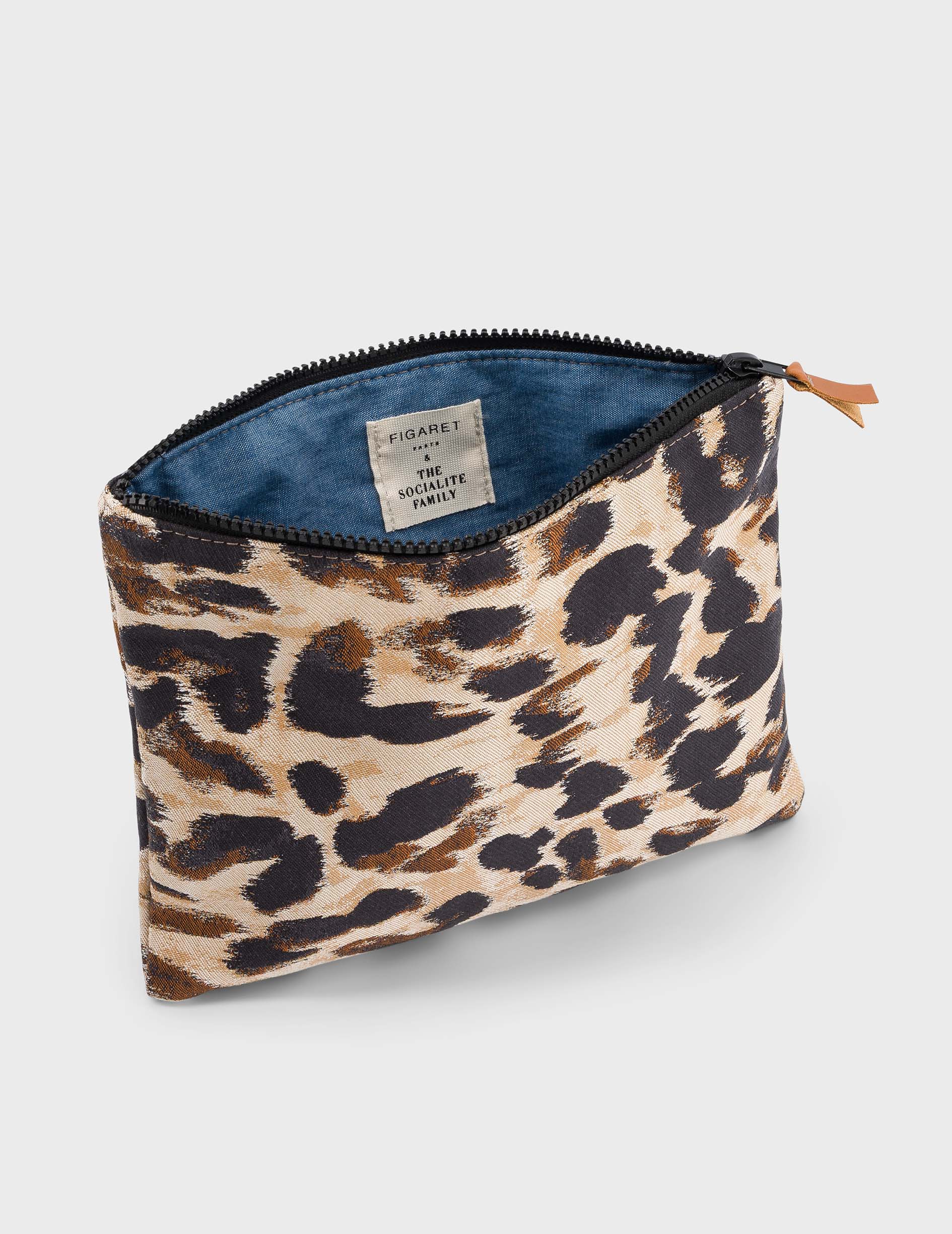 Leopard jacquard pencil case