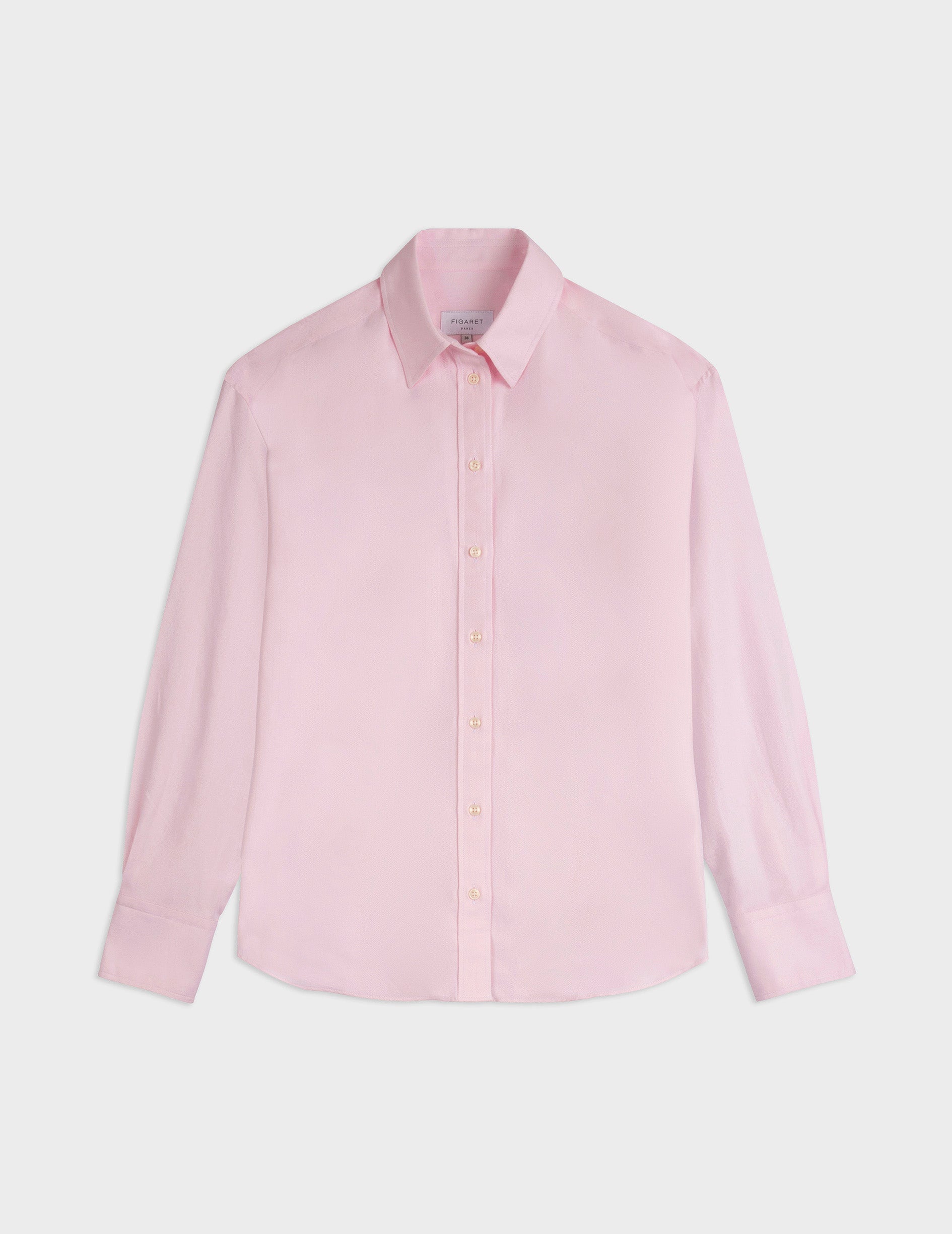 Ambre pink shirt - Herringbone - Shirt Collar