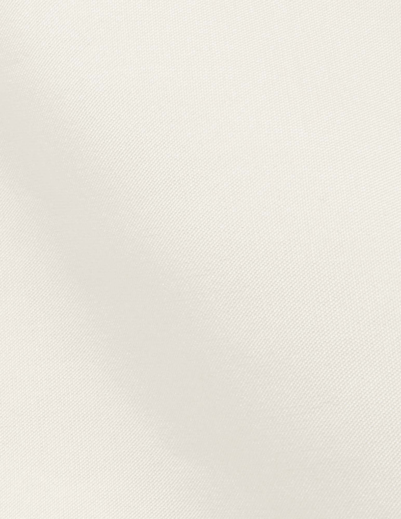 Irisa white hidden button placket shirt - Silk - Long Collar - French Cuffs