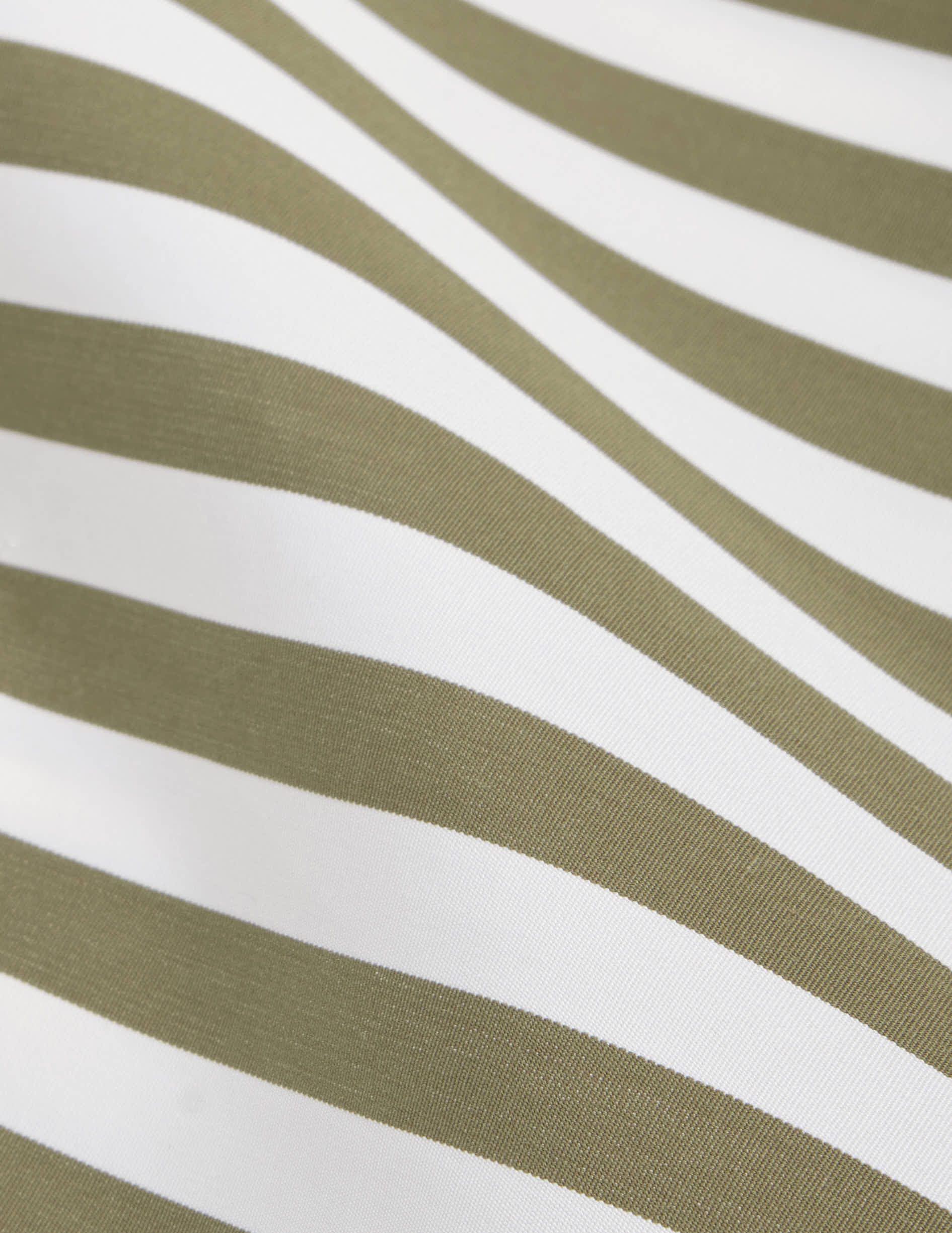 Léa khaki striped oversized shirt - Poplin - Shirt Collar