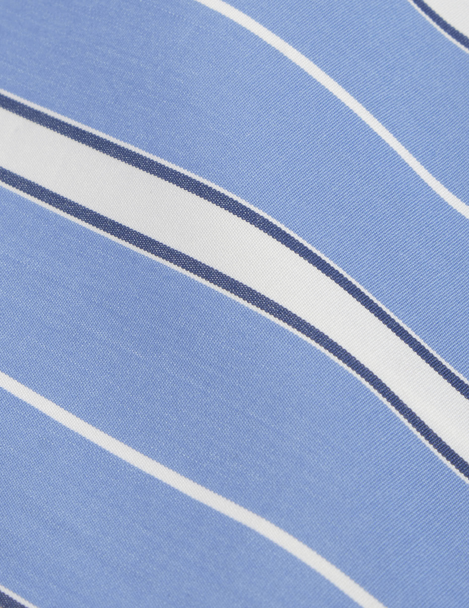 Lizandra blue striped oversized shirt - Poplin - Shirt Collar