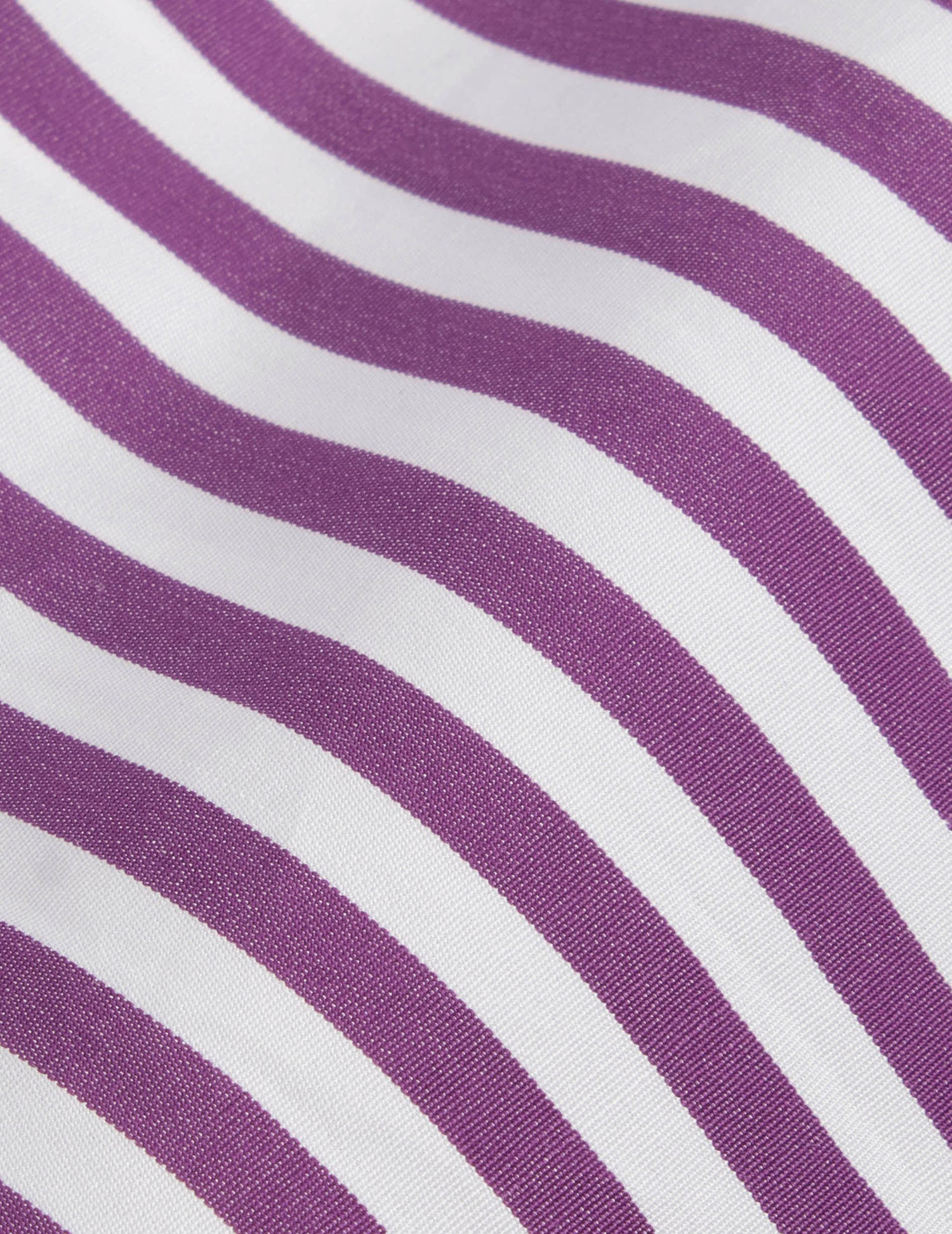 Lune purple striped oversized shirt with bib - Poplin - Shirt Collar#4