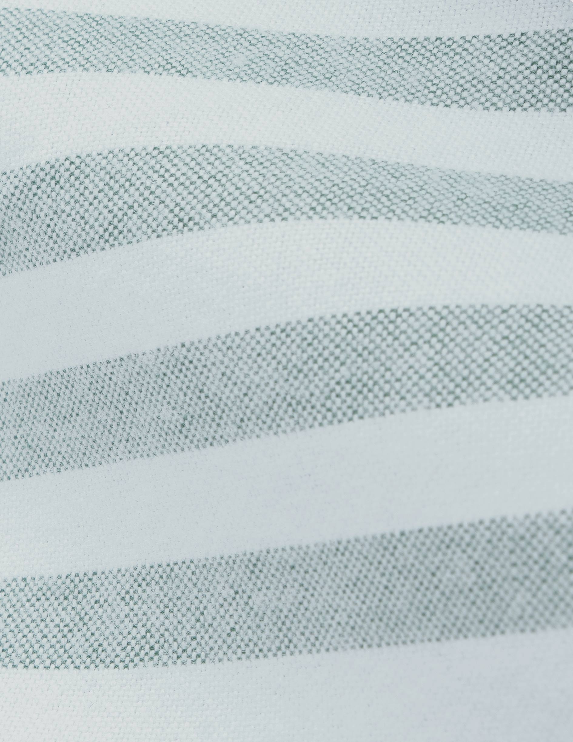 Maliza green striped oversized shirt - Scratch oxford - Shirt Collar