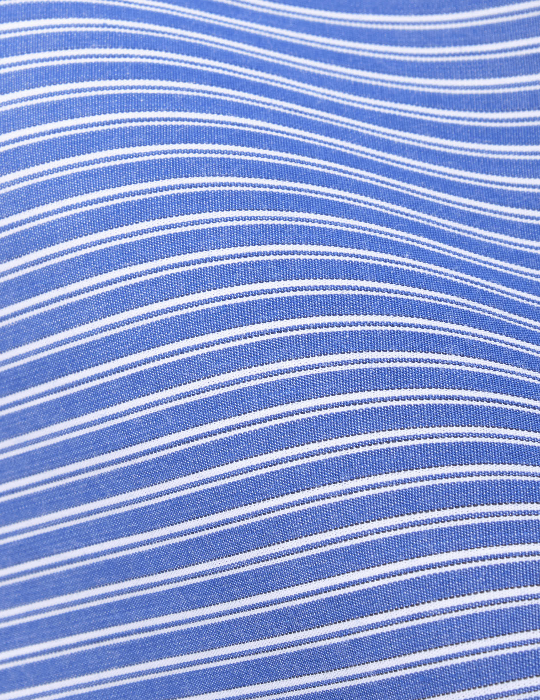 Margaux blue striped shirt - Poplin - Lavaliere Collar
