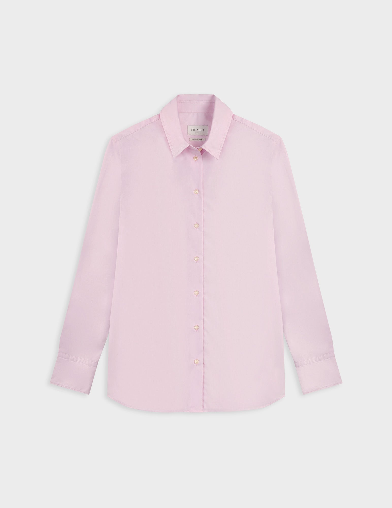 Marion pink easy-iron shirt - Poplin - Shirt Collar - Easy-iron