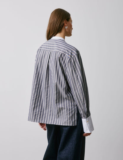 Maureen gray striped oversized shirt