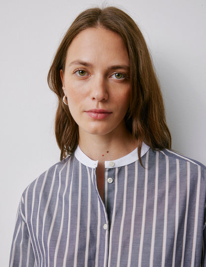 Maureen gray striped oversized shirt