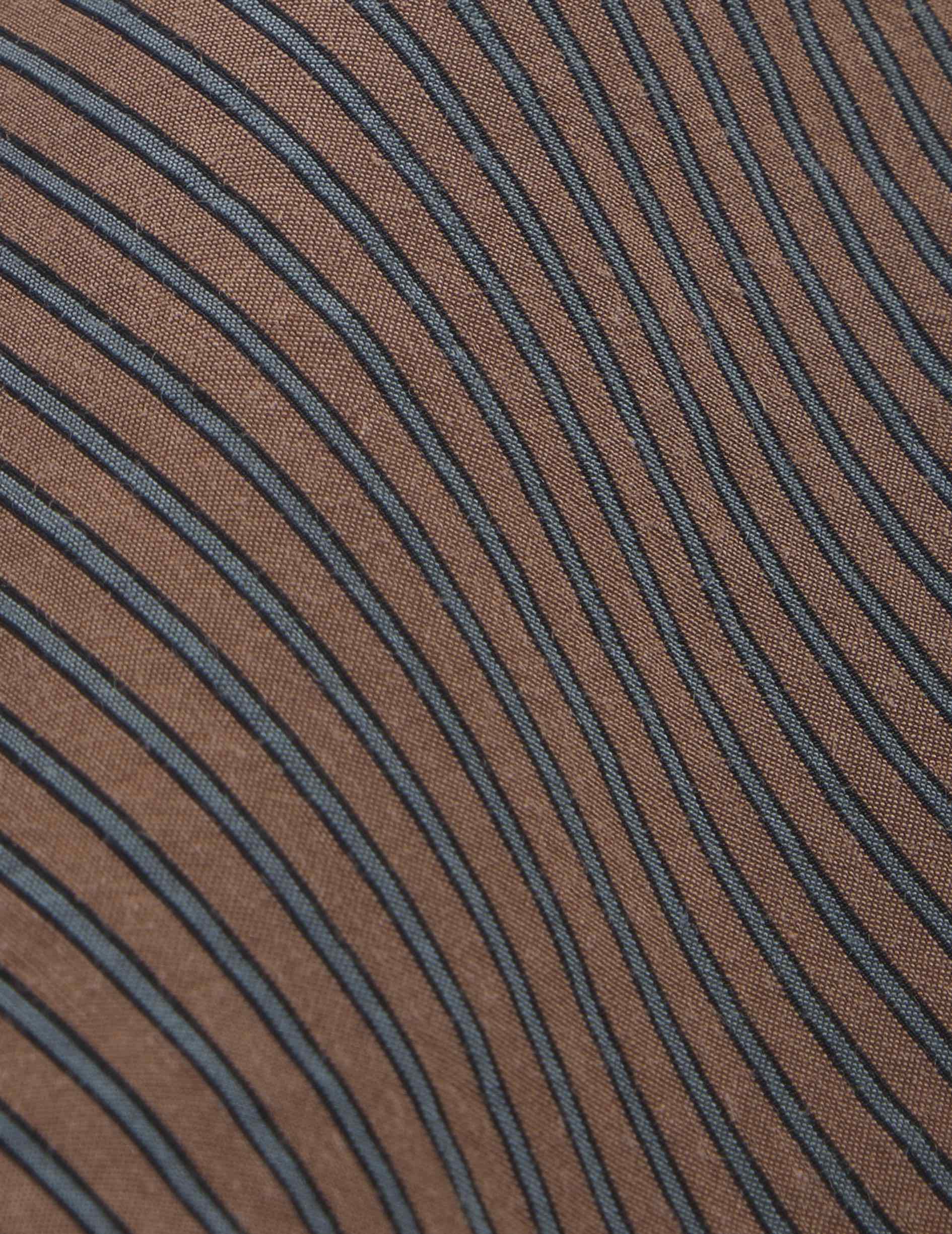 Maureen brown striped oversized shirt - Lyocell - Officer Collar