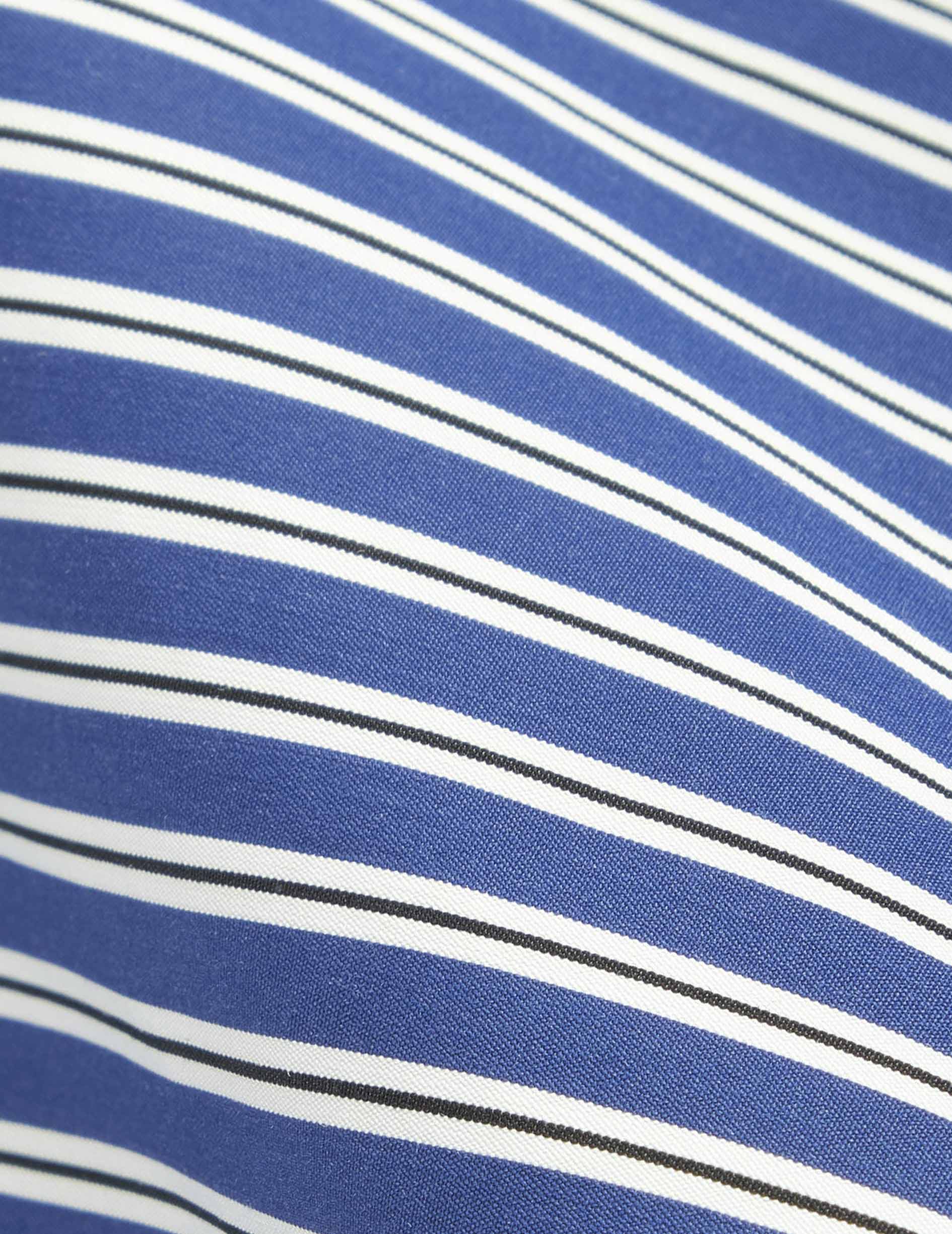 Mélanie blue striped oversized shirt - Poplin - Shirt Collar