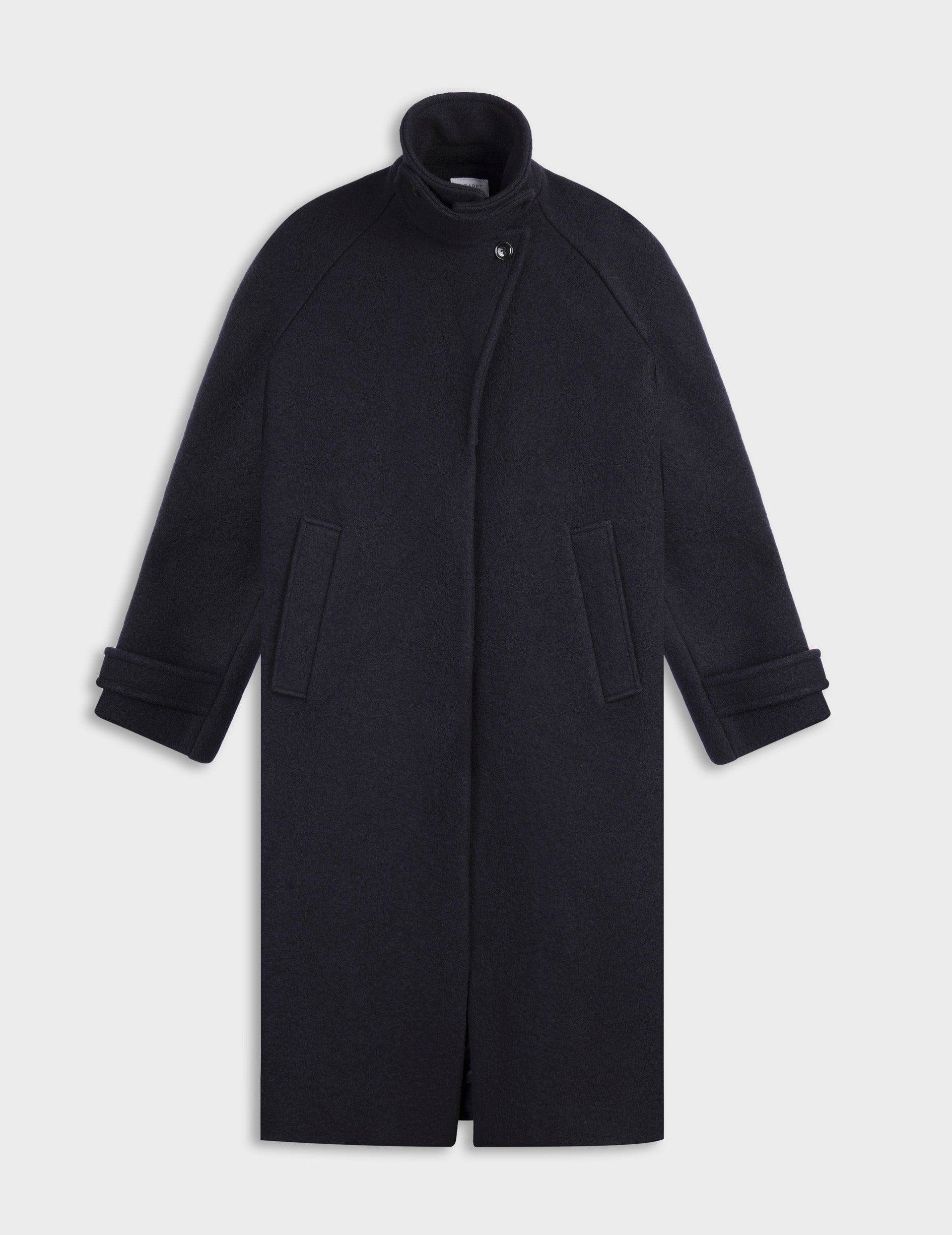 Marielle navy virgin wool coat