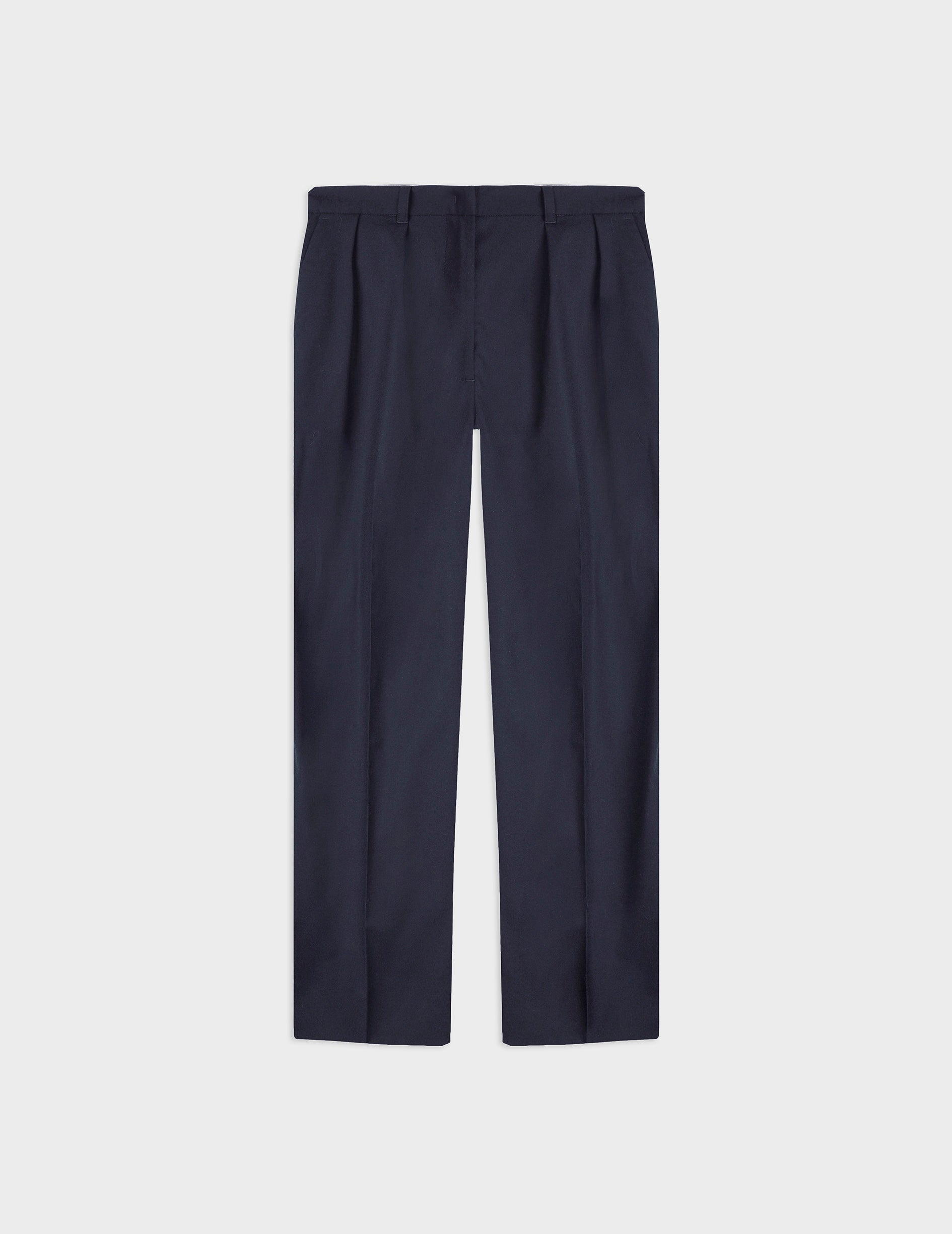 Lyzie navy wool canvas pants