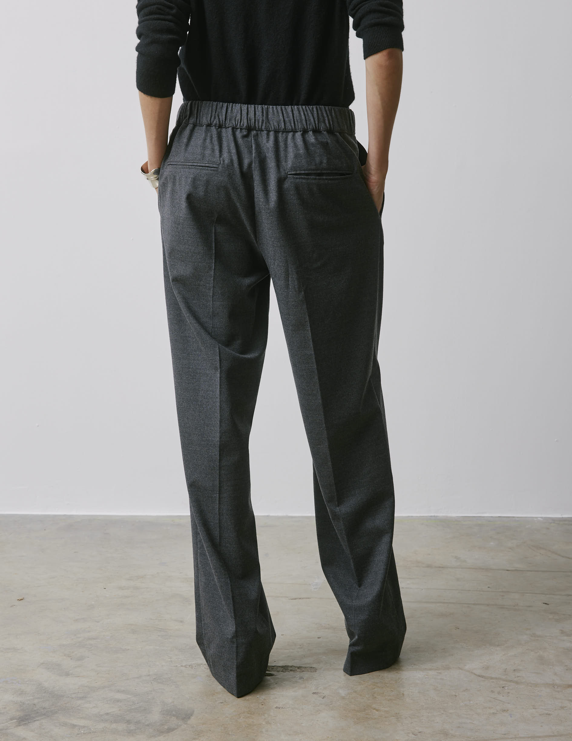 Molly gray virgin wool pants