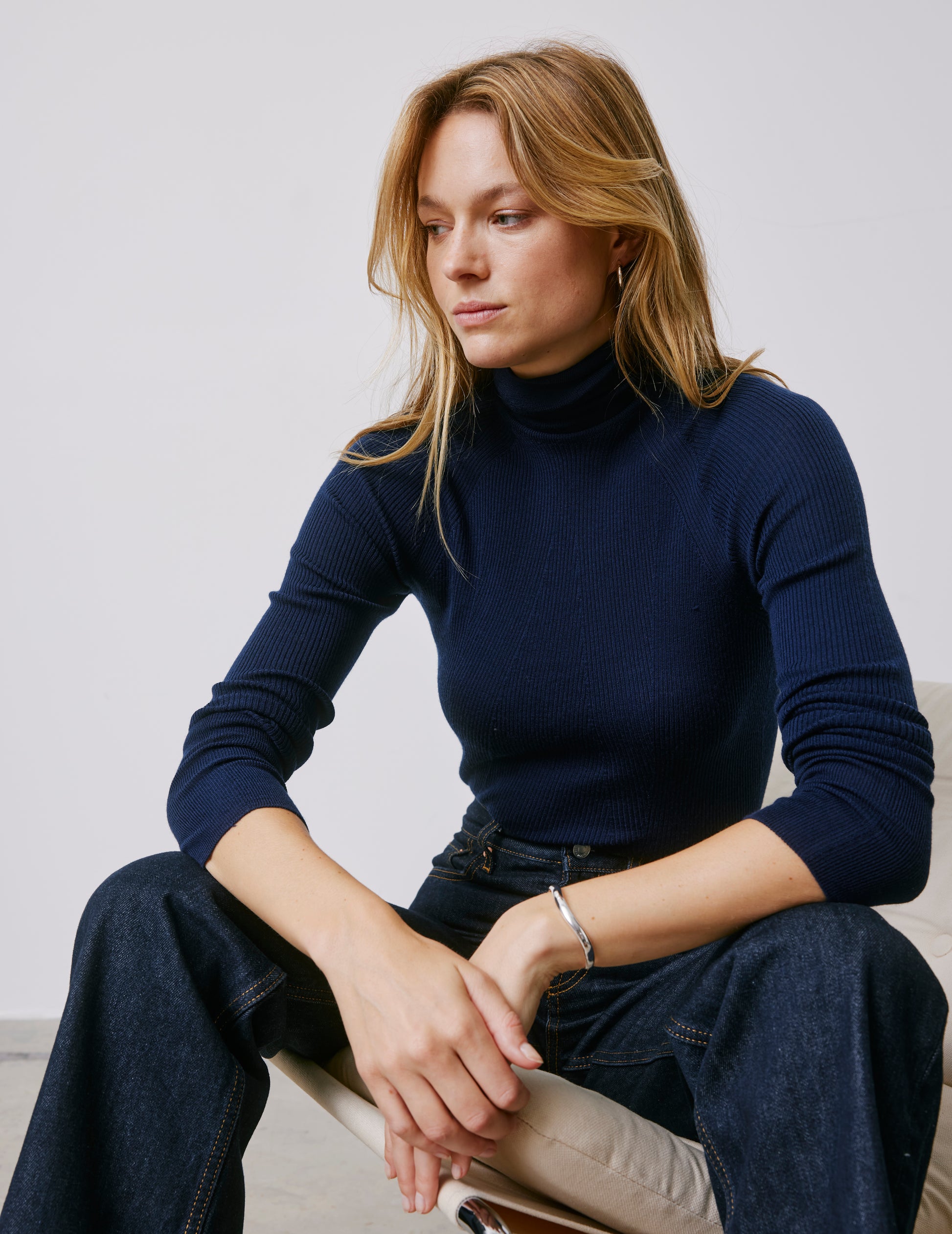 Masha navy wool sweater