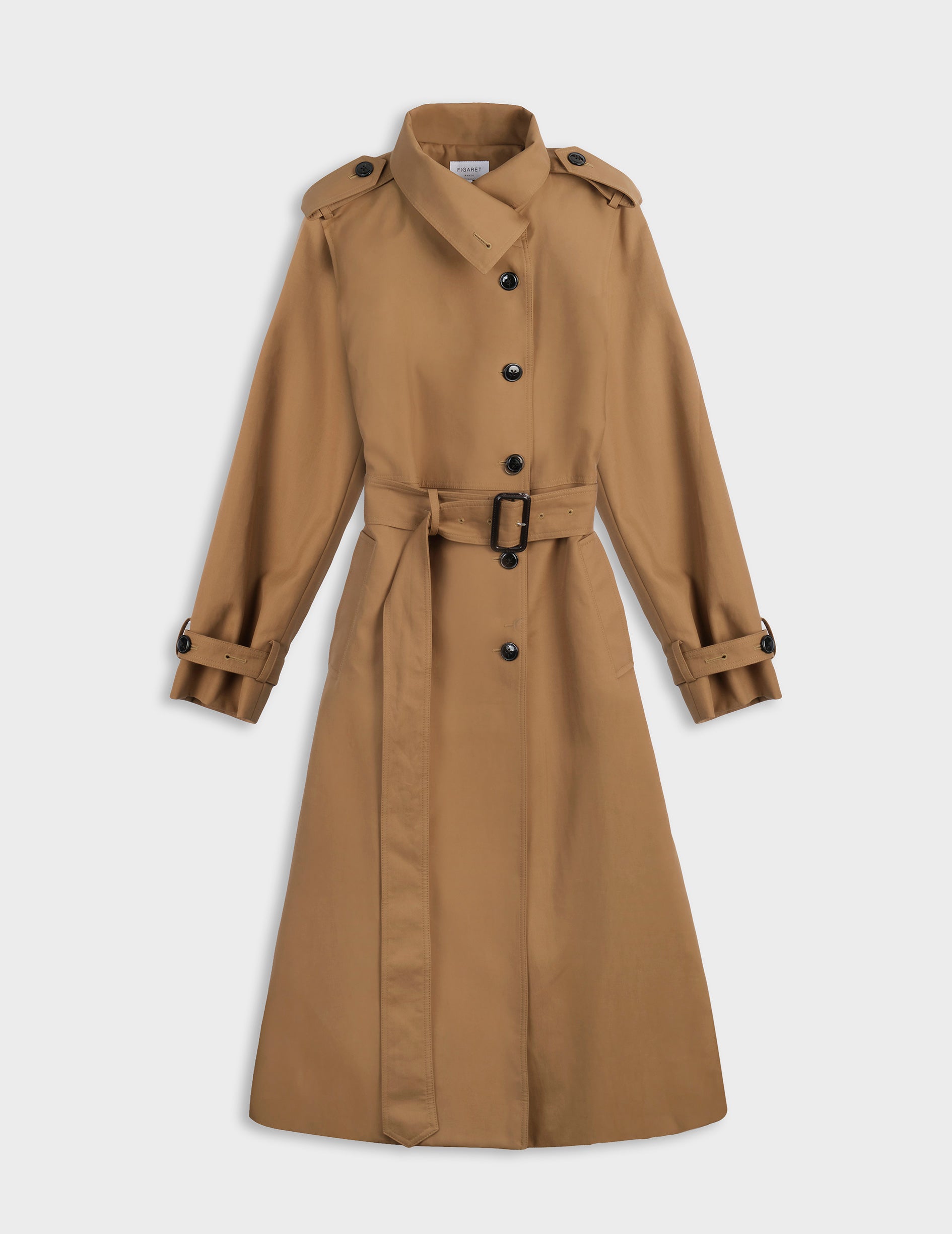 Mathieu camel gabardine trenchcoat