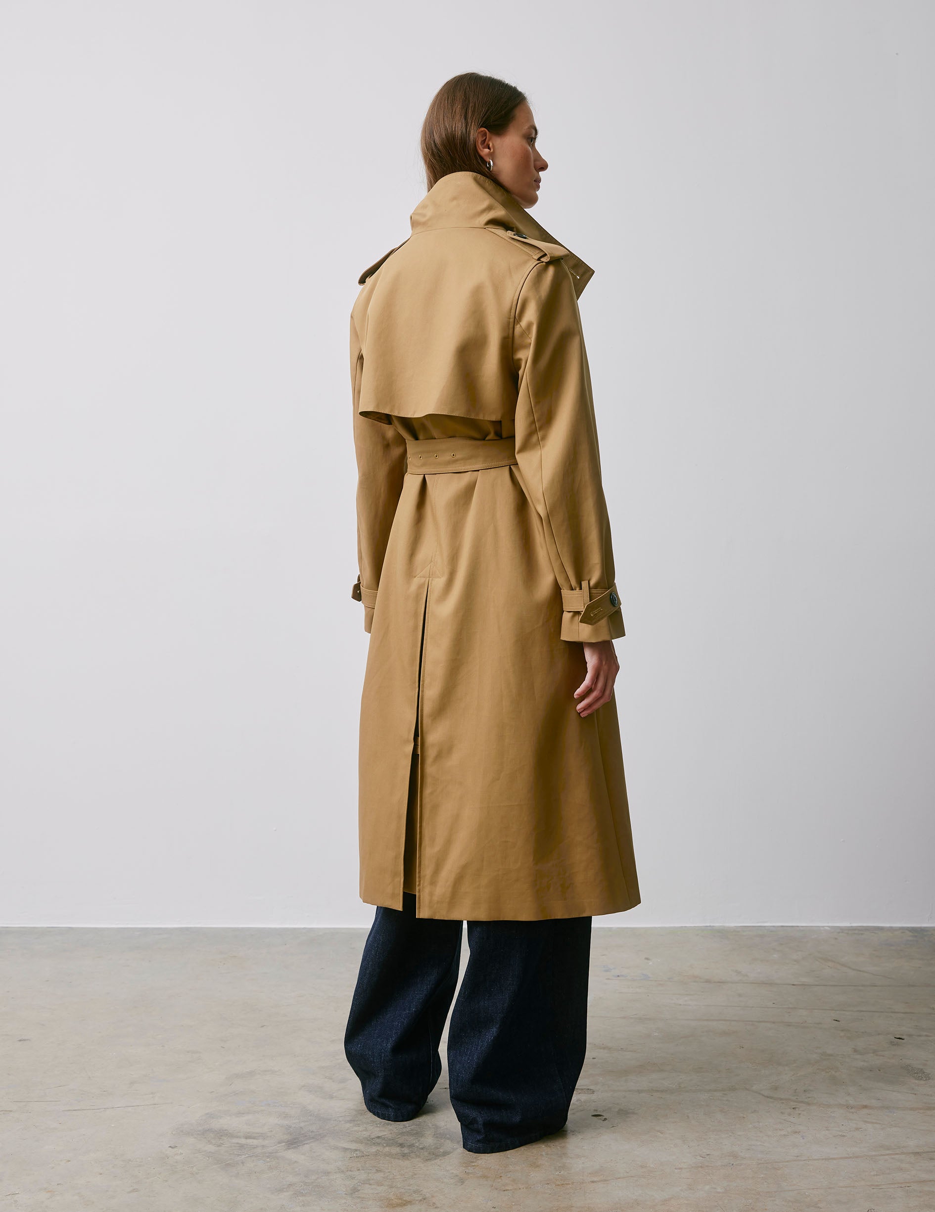 Mathieu camel gabardine trenchcoat