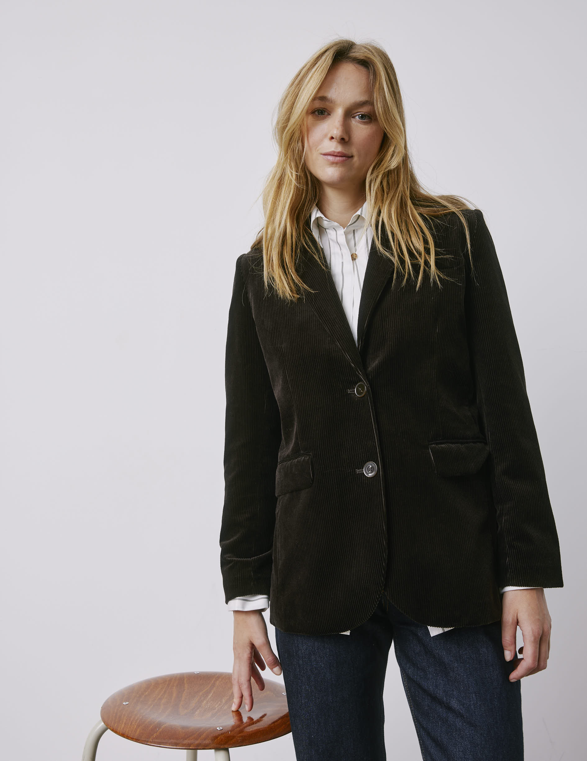 Glory brown velvet blazer