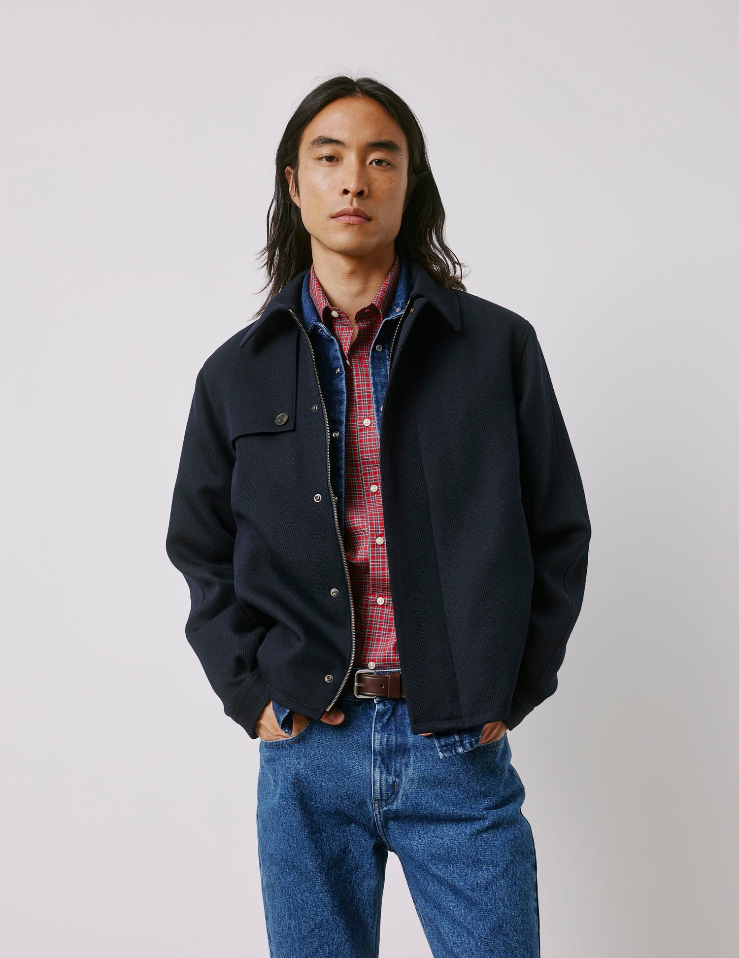 Mattew navy virgin wool jacket